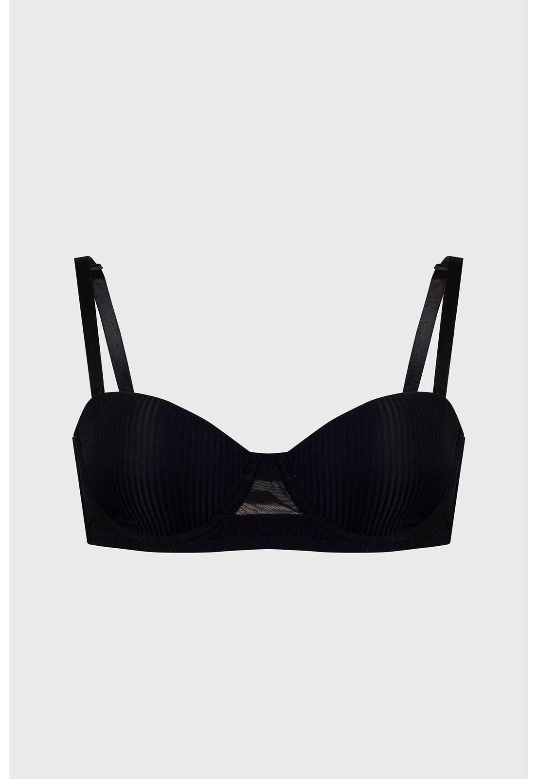 Sostén Mujer Liso Invisible Negro-0