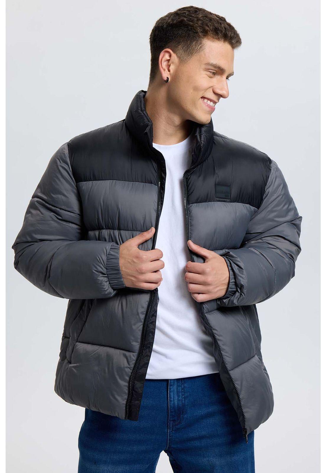 Parka Hombre Puffa Bicolor Gris-0