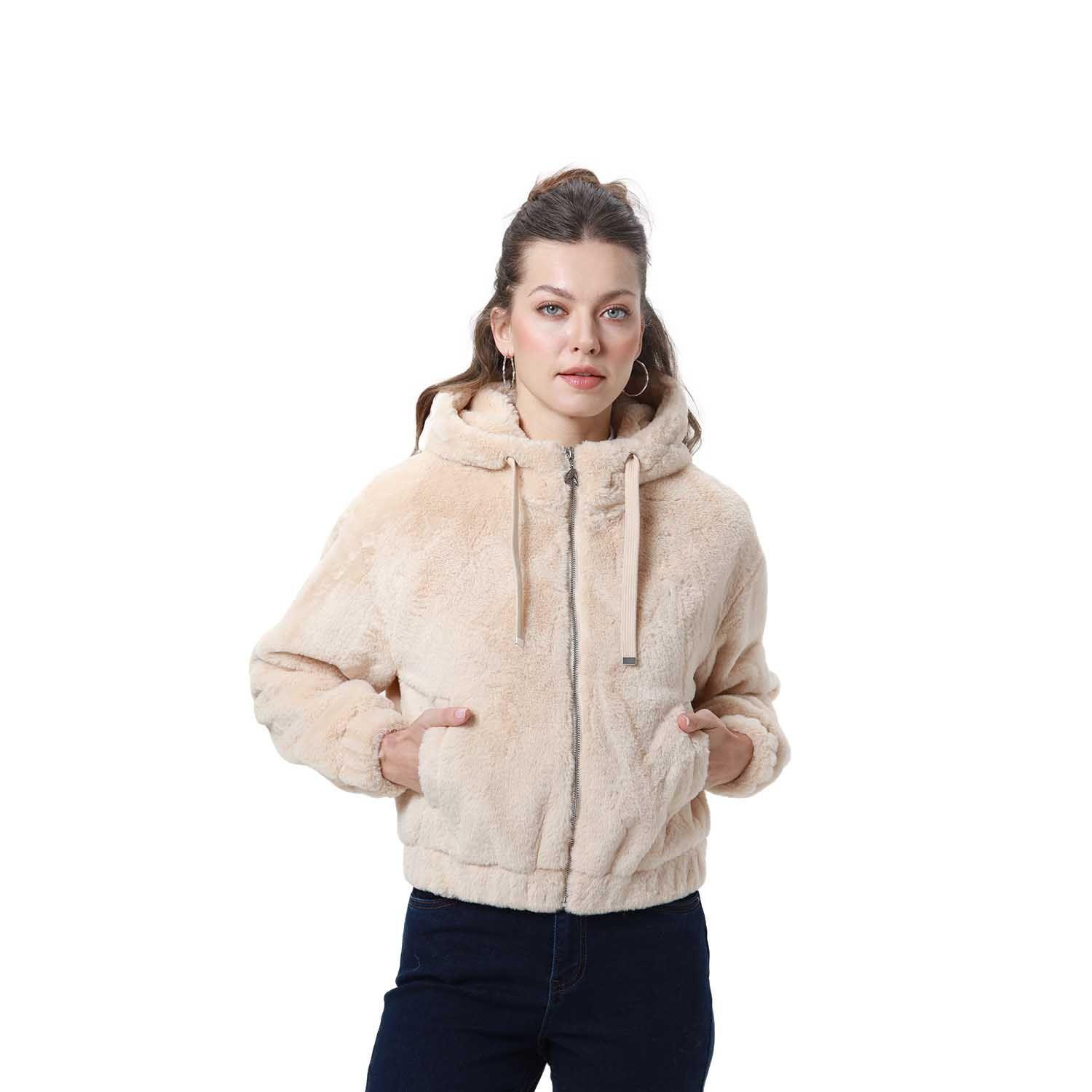 Chaqueta Mujer Polar Beige Fashion's Park-0