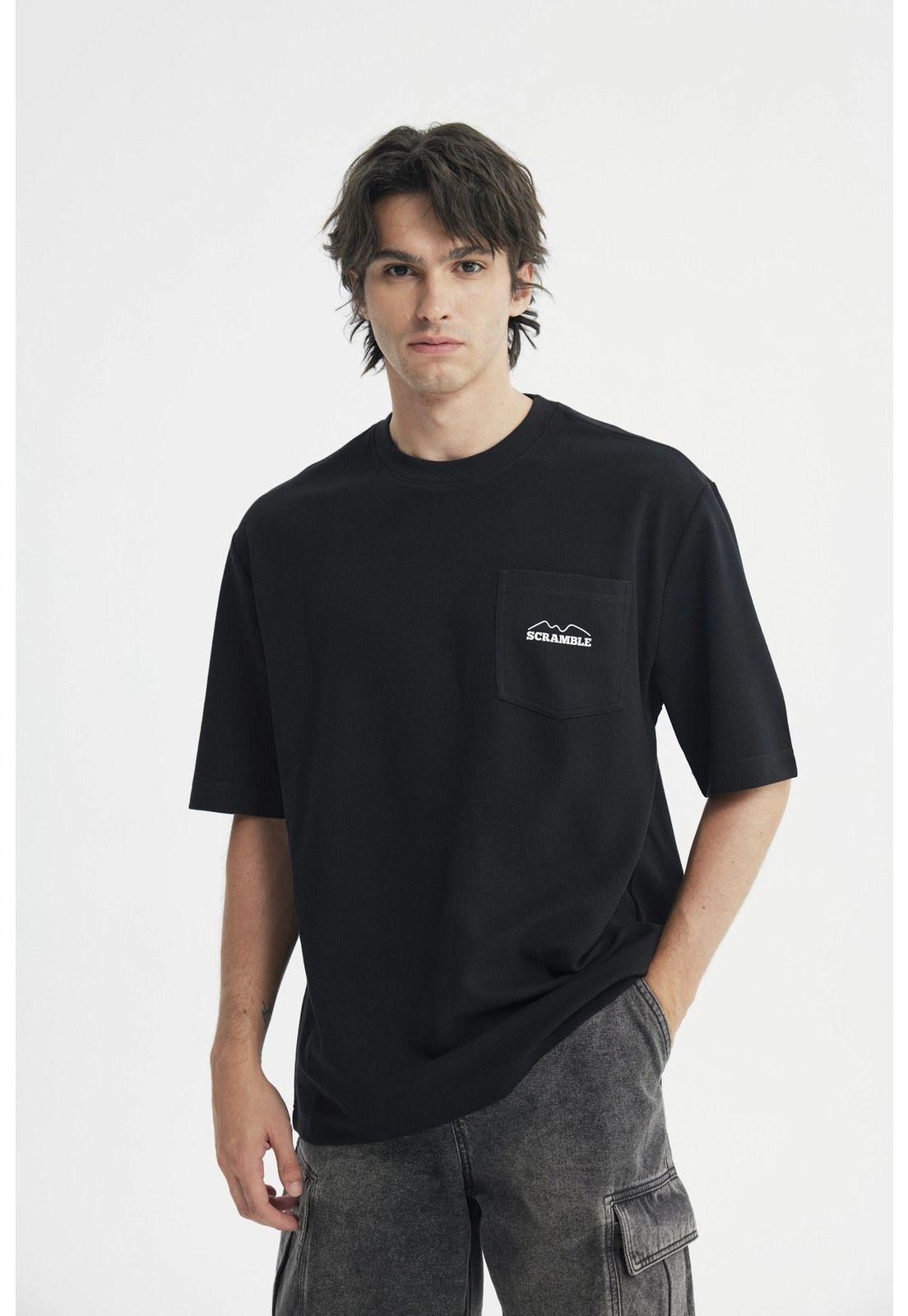 Polera Hombre Oversize Negro - XlV-0