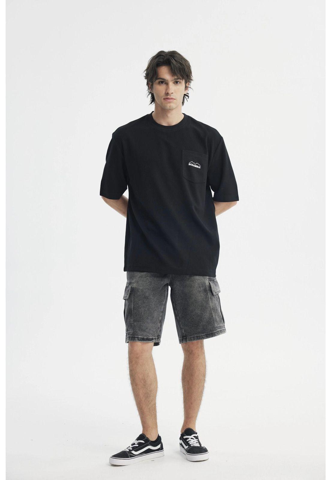 Polera Hombre Oversize Negro - XlV-3