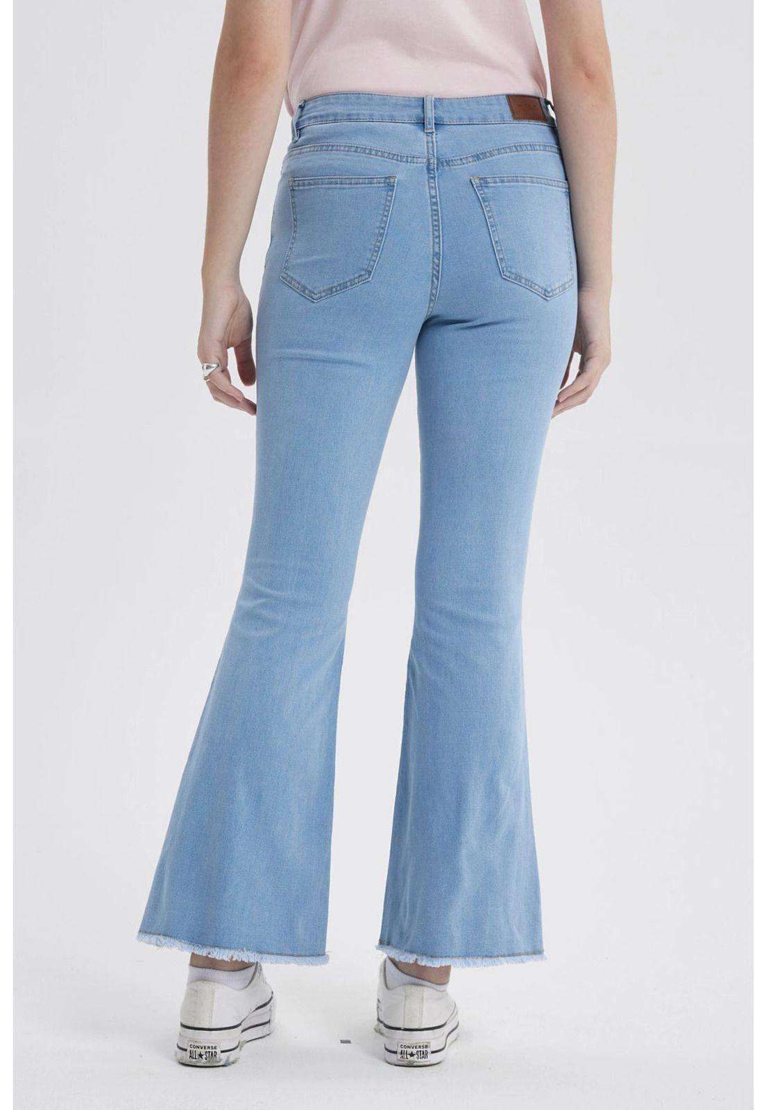Jeans Mujer Flare Monse Celeste-2