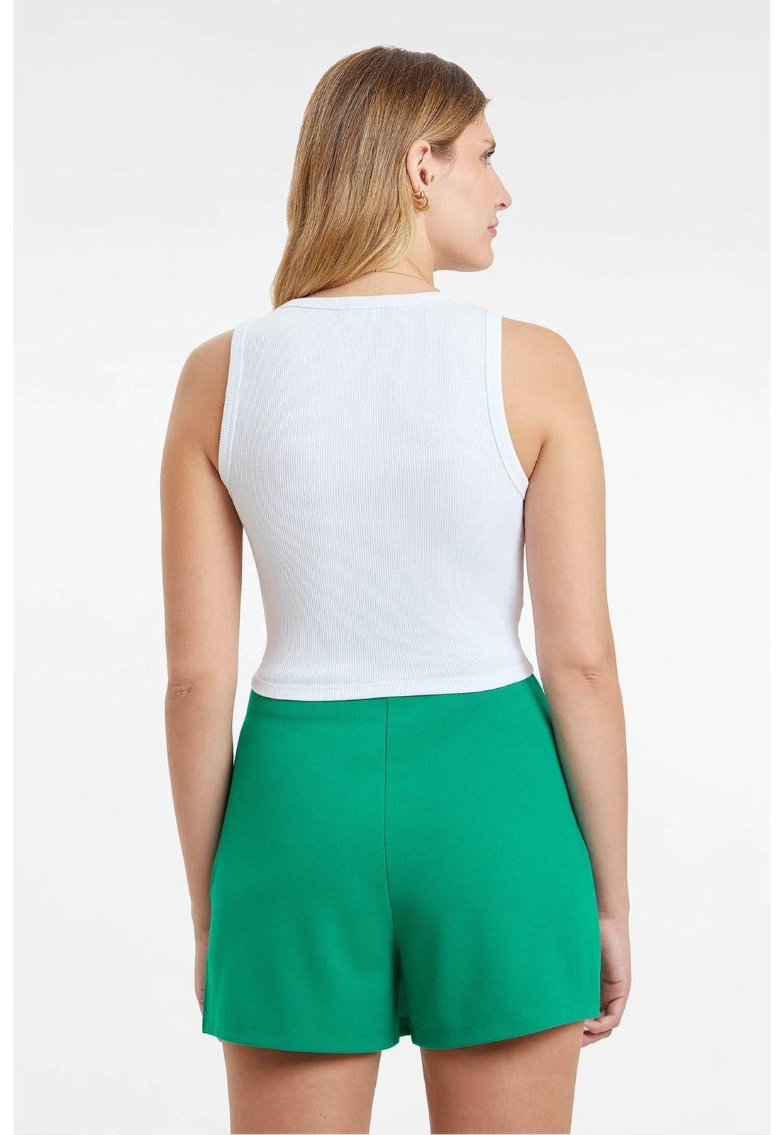 Polera Mujer Top Bordado Blanco-2