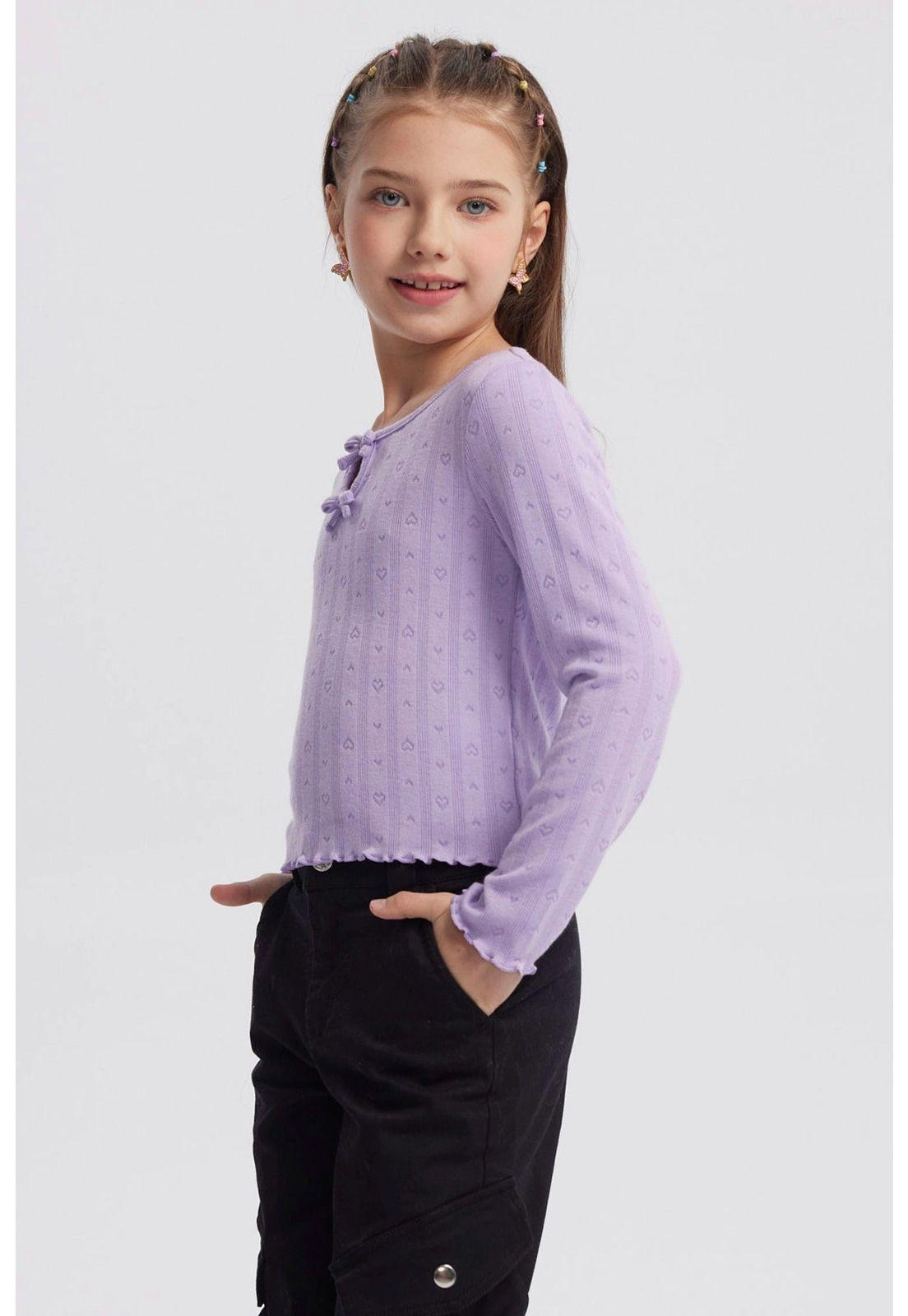 Polera Niña Lazos Lila-1