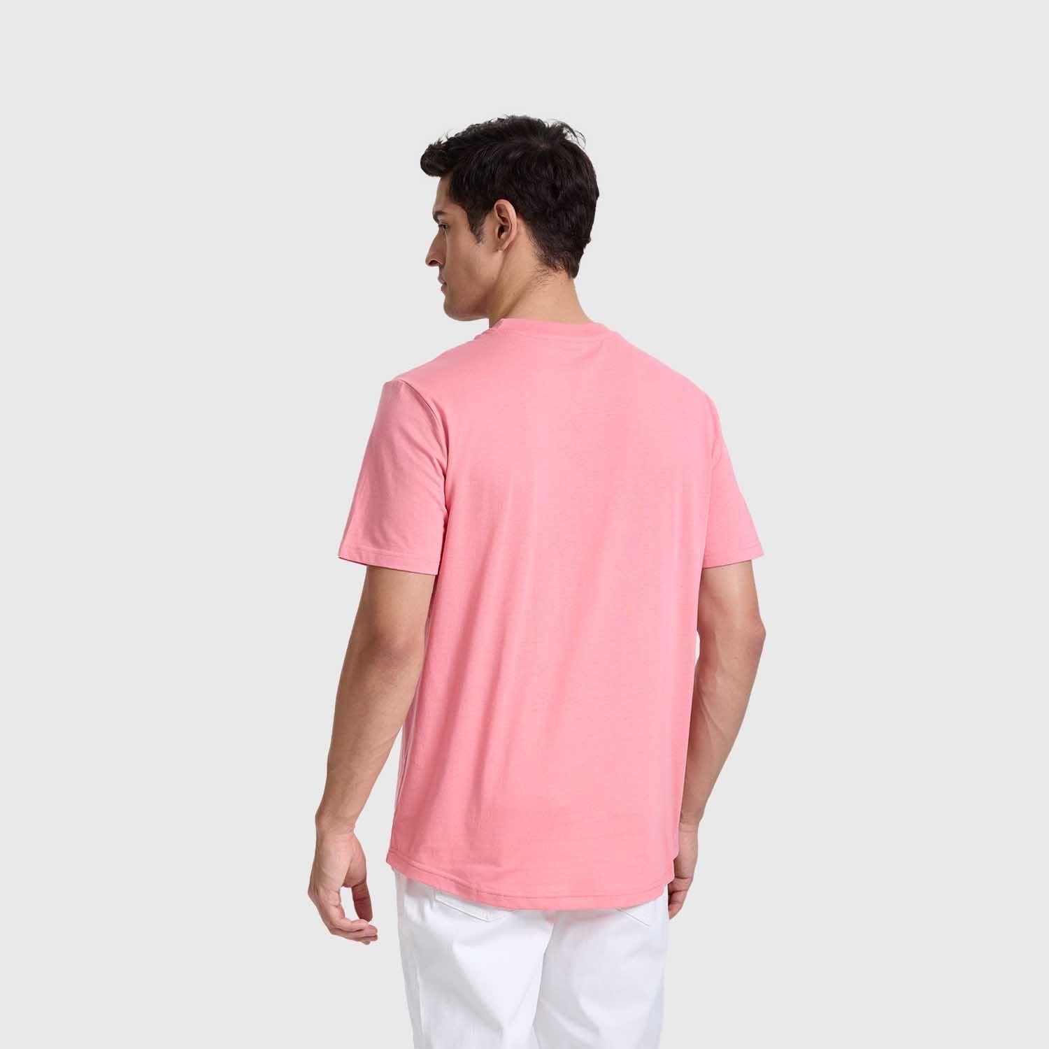 Polera Hombre Long Fit Básica Rosado Claro Fashions Park-2