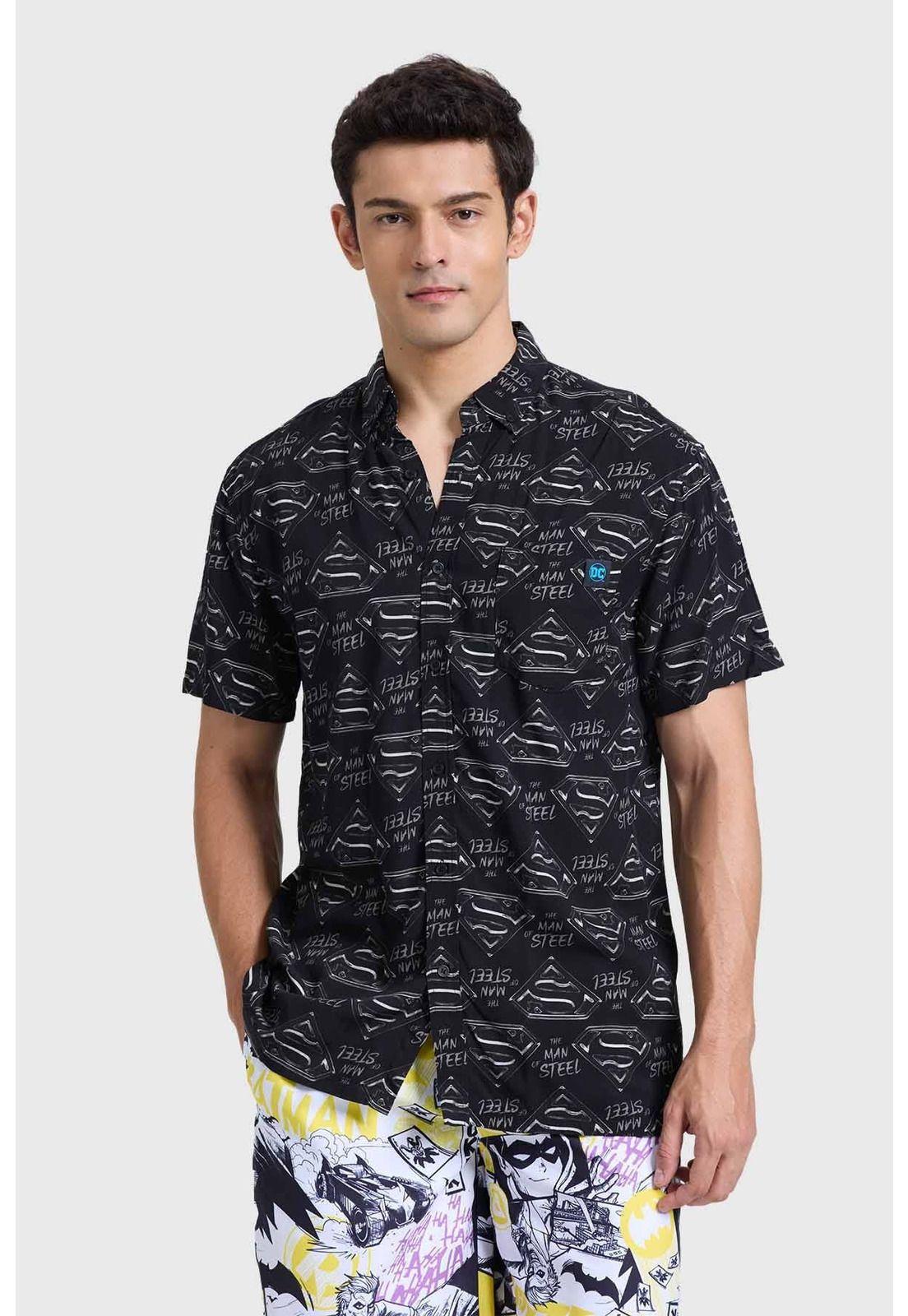 Camisa Hombre Superman Negro-0