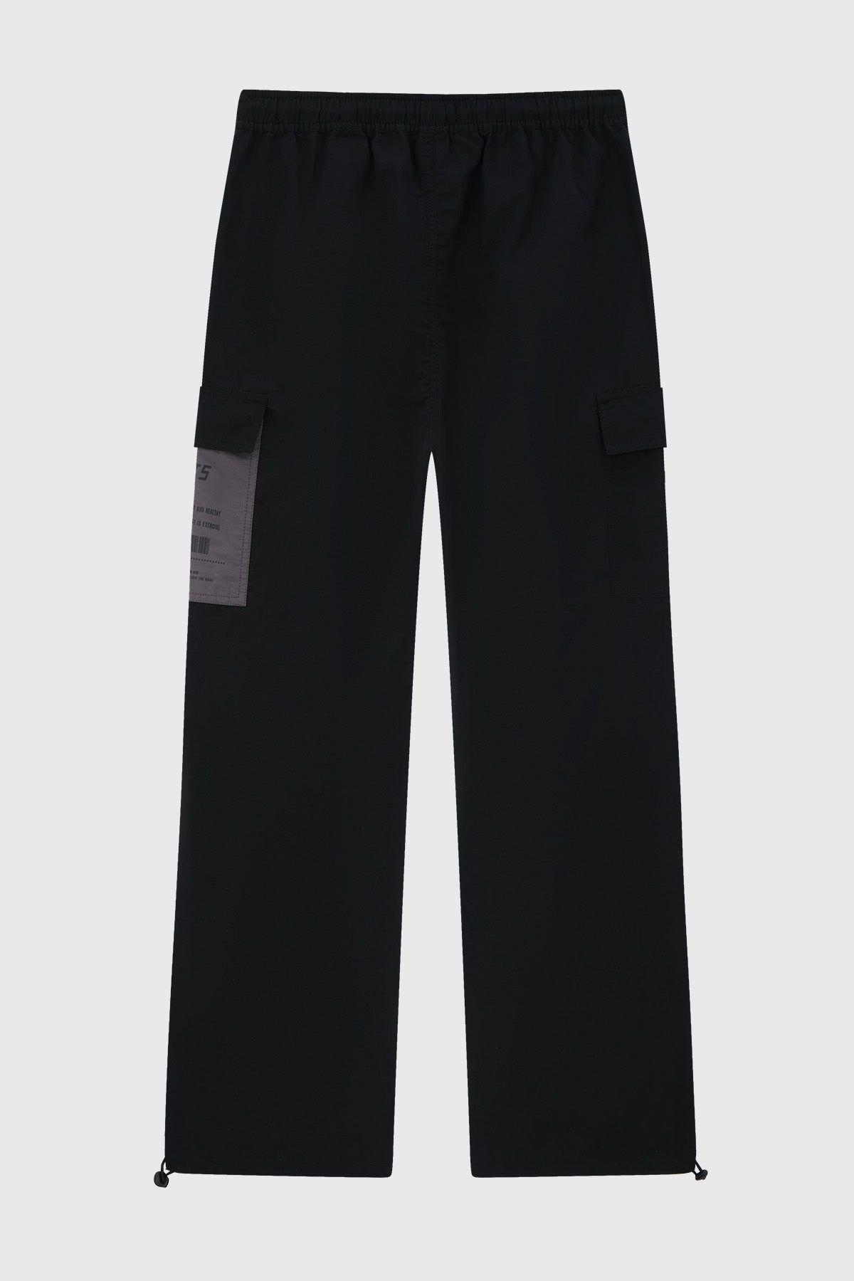 Pantalón Niño Jogger Nylon Con Cordón Negro-1