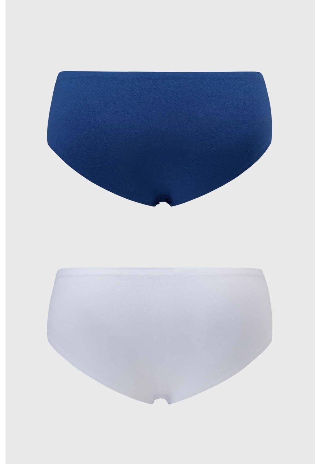 Calzón Mujer Bipack Pantaleta Algodón Azul-1
