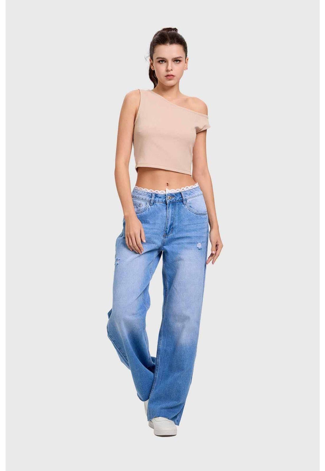 Polera Mujer Top Asimétrico Beige-3
