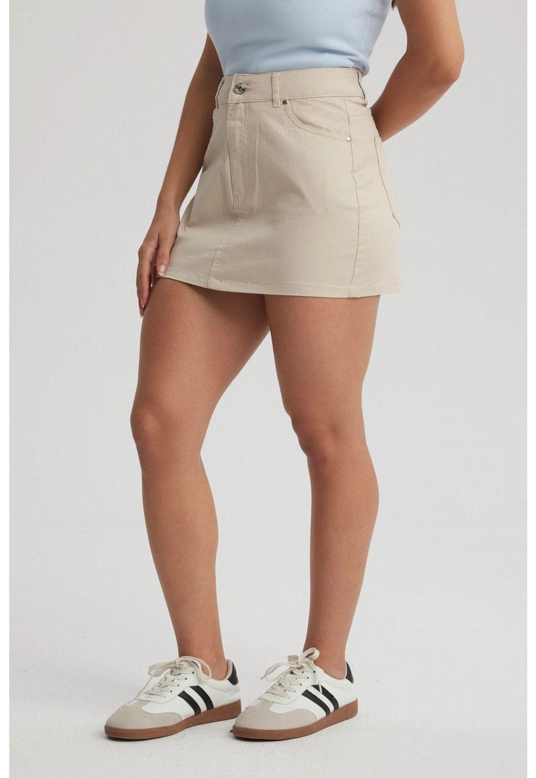 Falda Mujer Contraste Verde Olivo-1