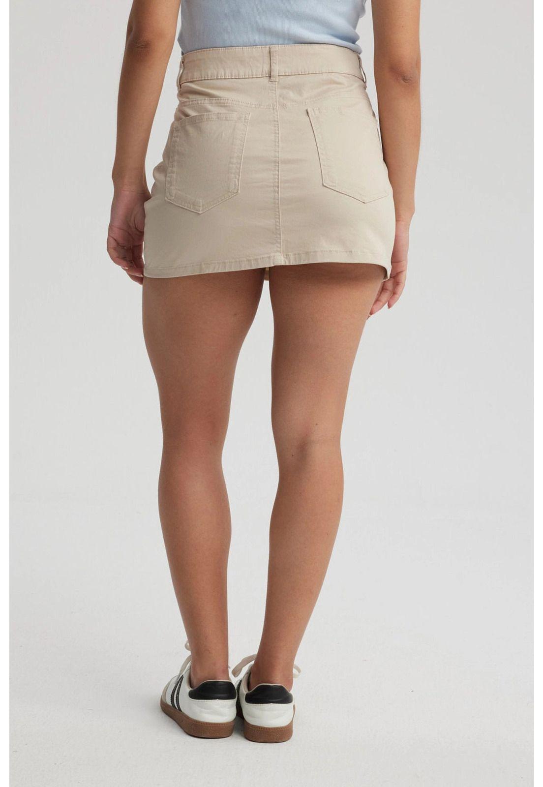 Falda Mujer Contraste Verde Olivo-2