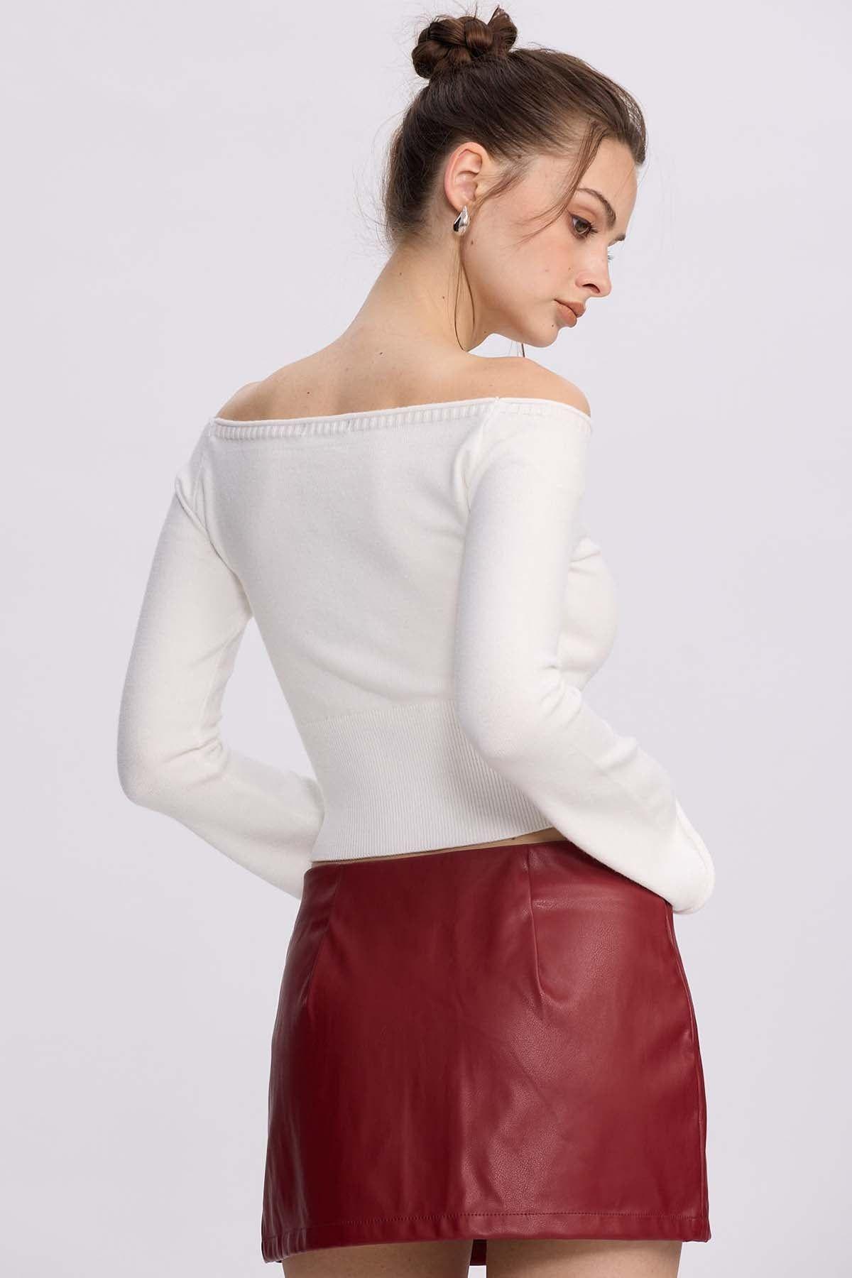 Sweater Mujer Bardot Crema-2