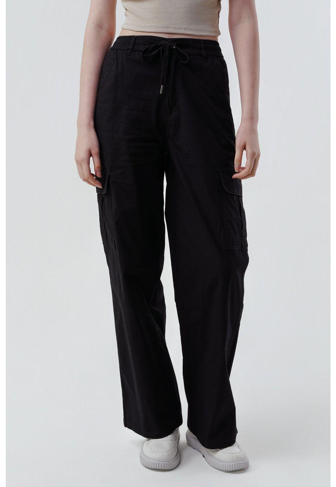 Pantalón Mujer Wide Leg Negro - XXlll-0