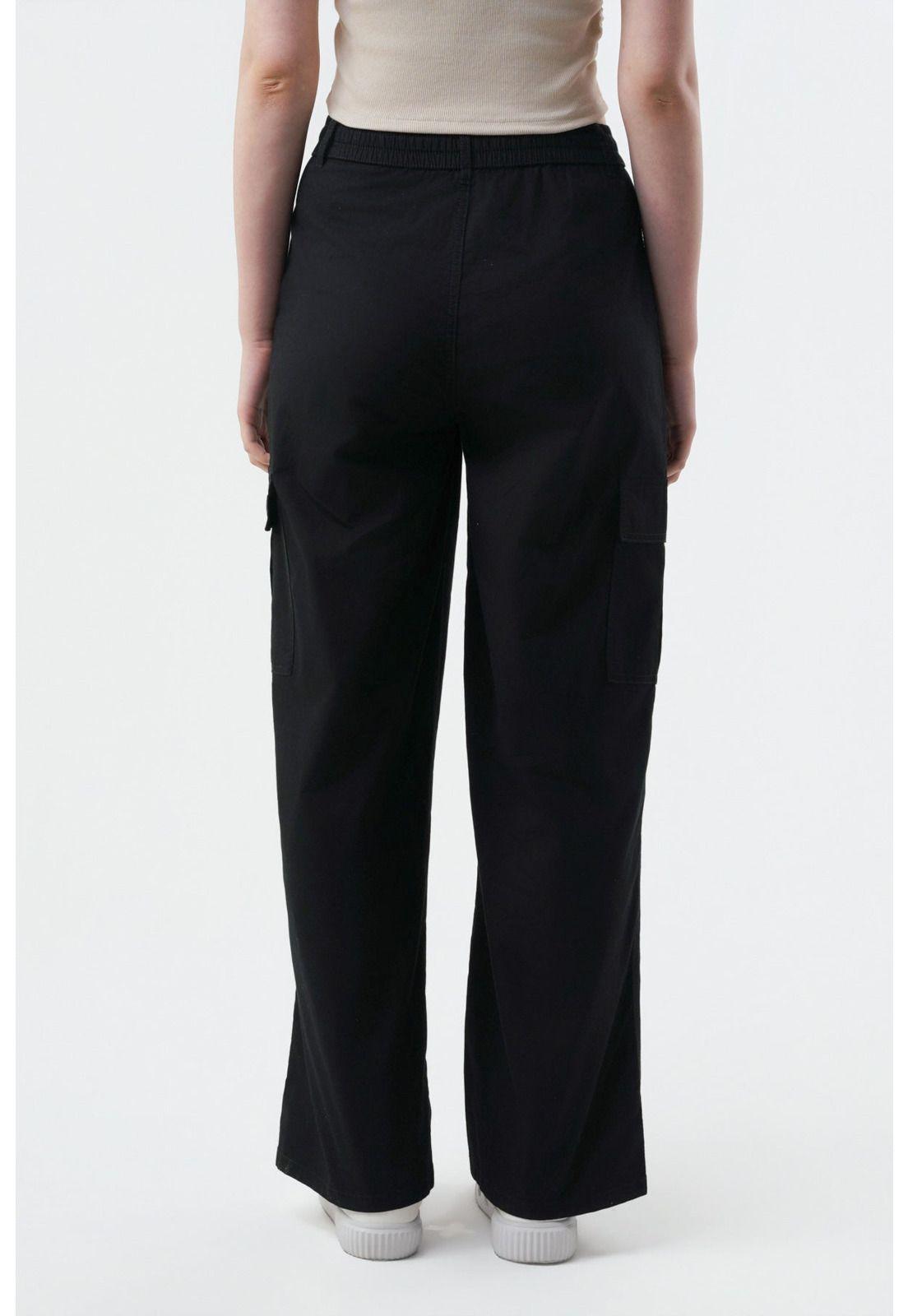 Pantalón Mujer Wide Leg Negro - XXlll-2