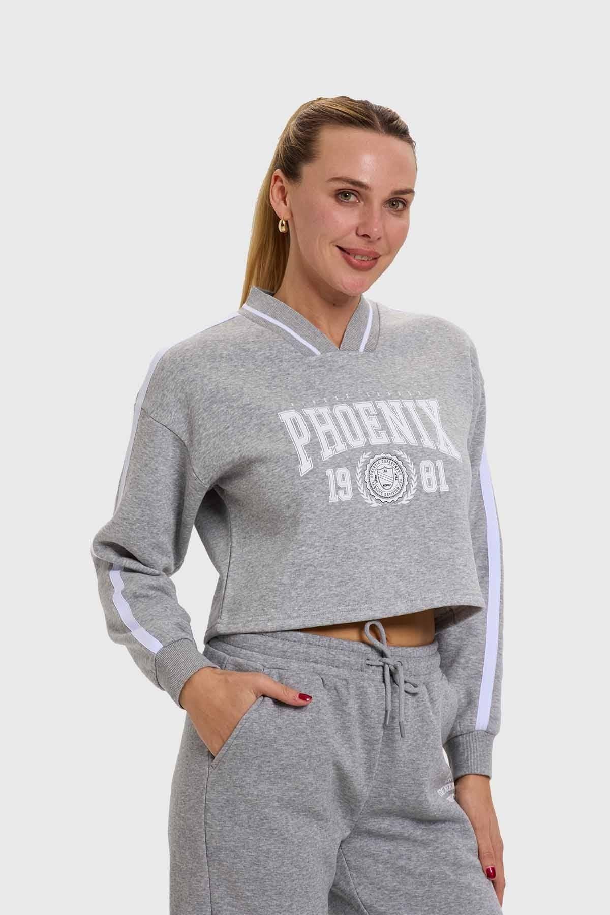 Polerón Mujer Preppy Gris-1