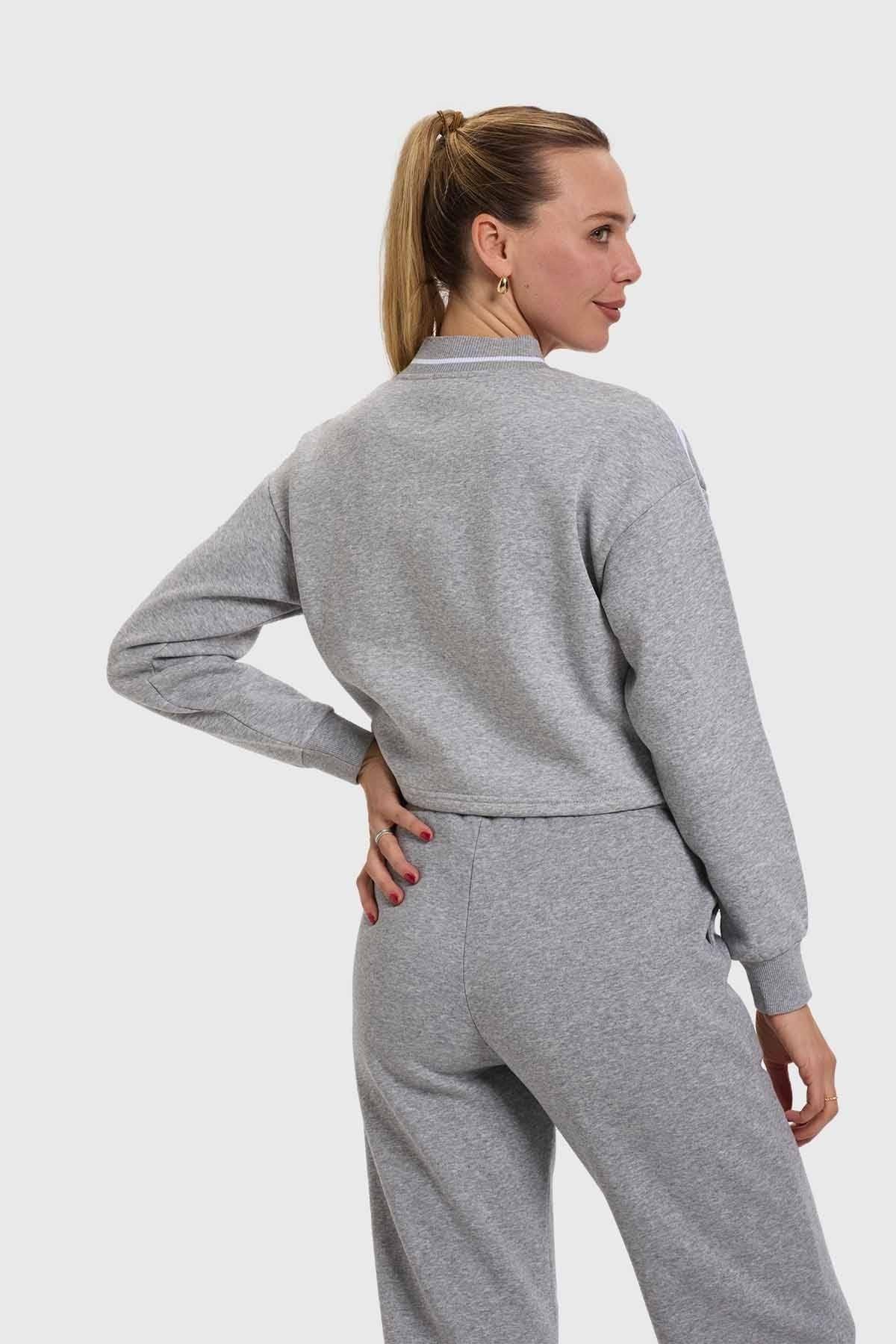 Polerón Mujer Preppy Gris-2