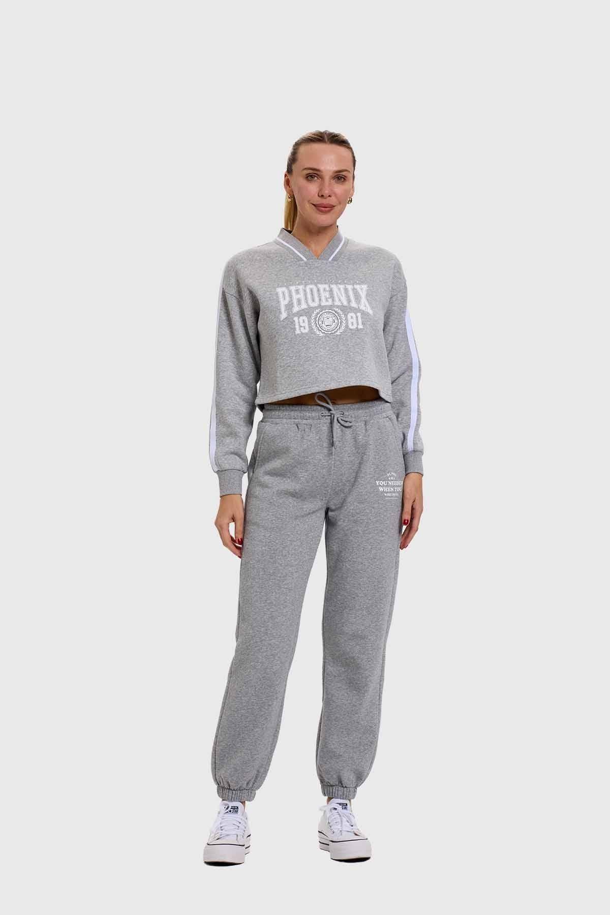 Polerón Mujer Preppy Gris-3