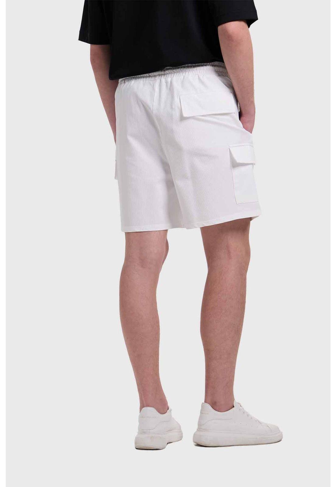 Bermuda Hombre Textura Blanco-2