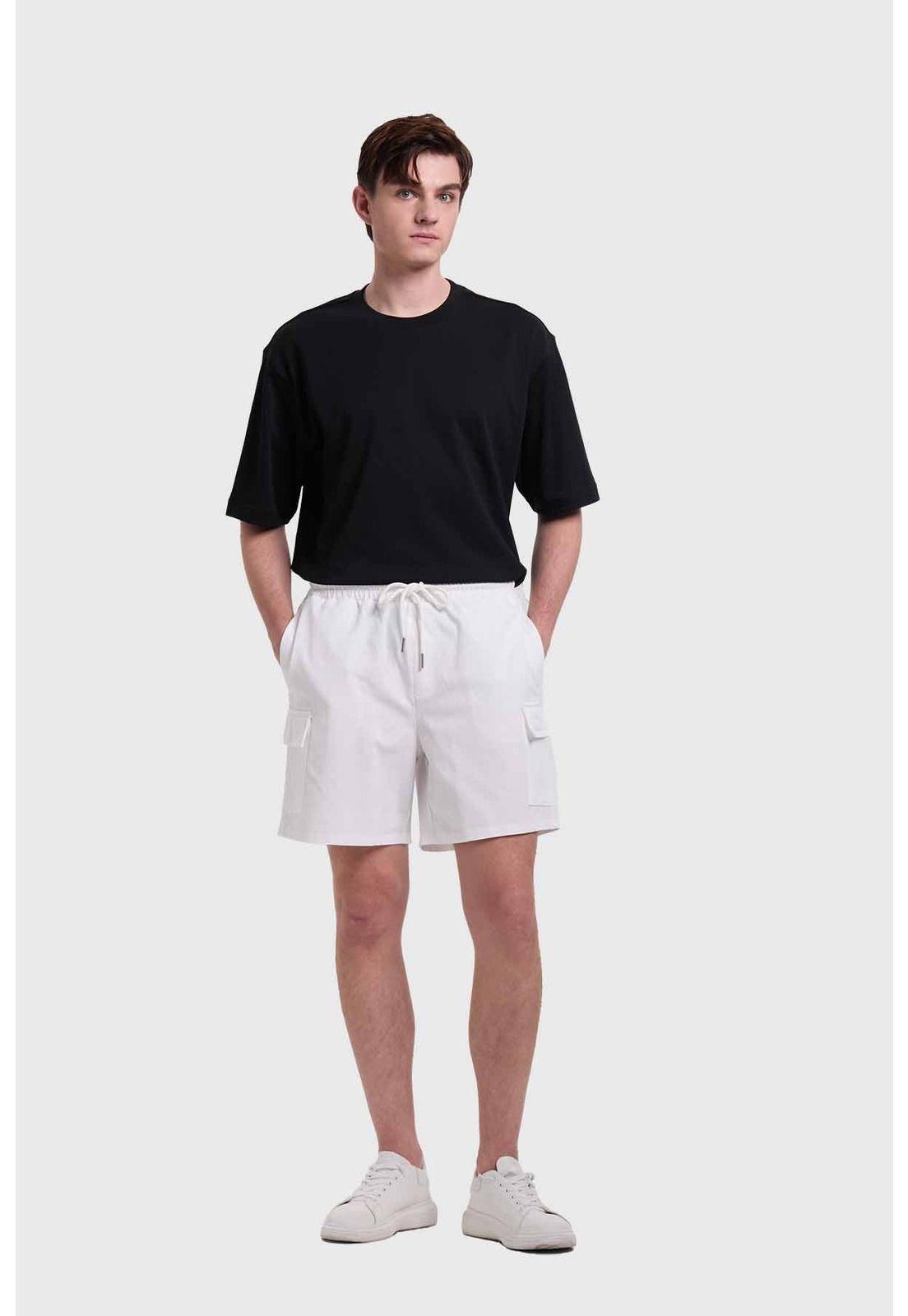 Bermuda Hombre Textura Blanco-3