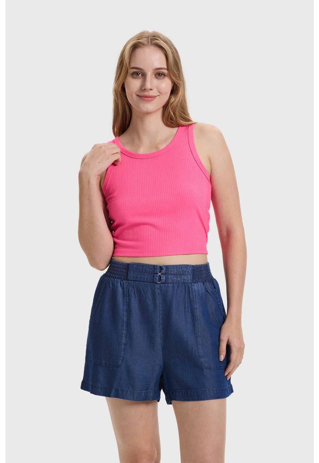 Polera Mujer Sudadera Fucsia Flúor-0