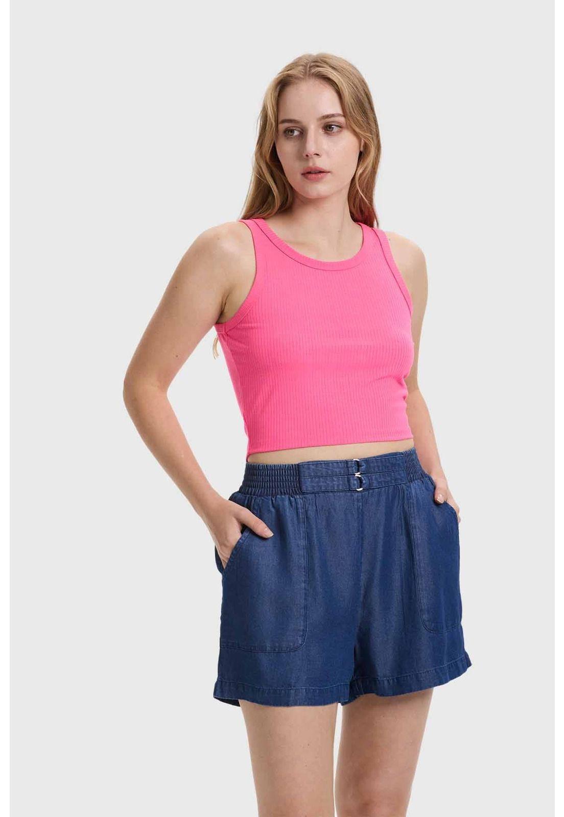 Polera Mujer Sudadera Fucsia Flúor-1