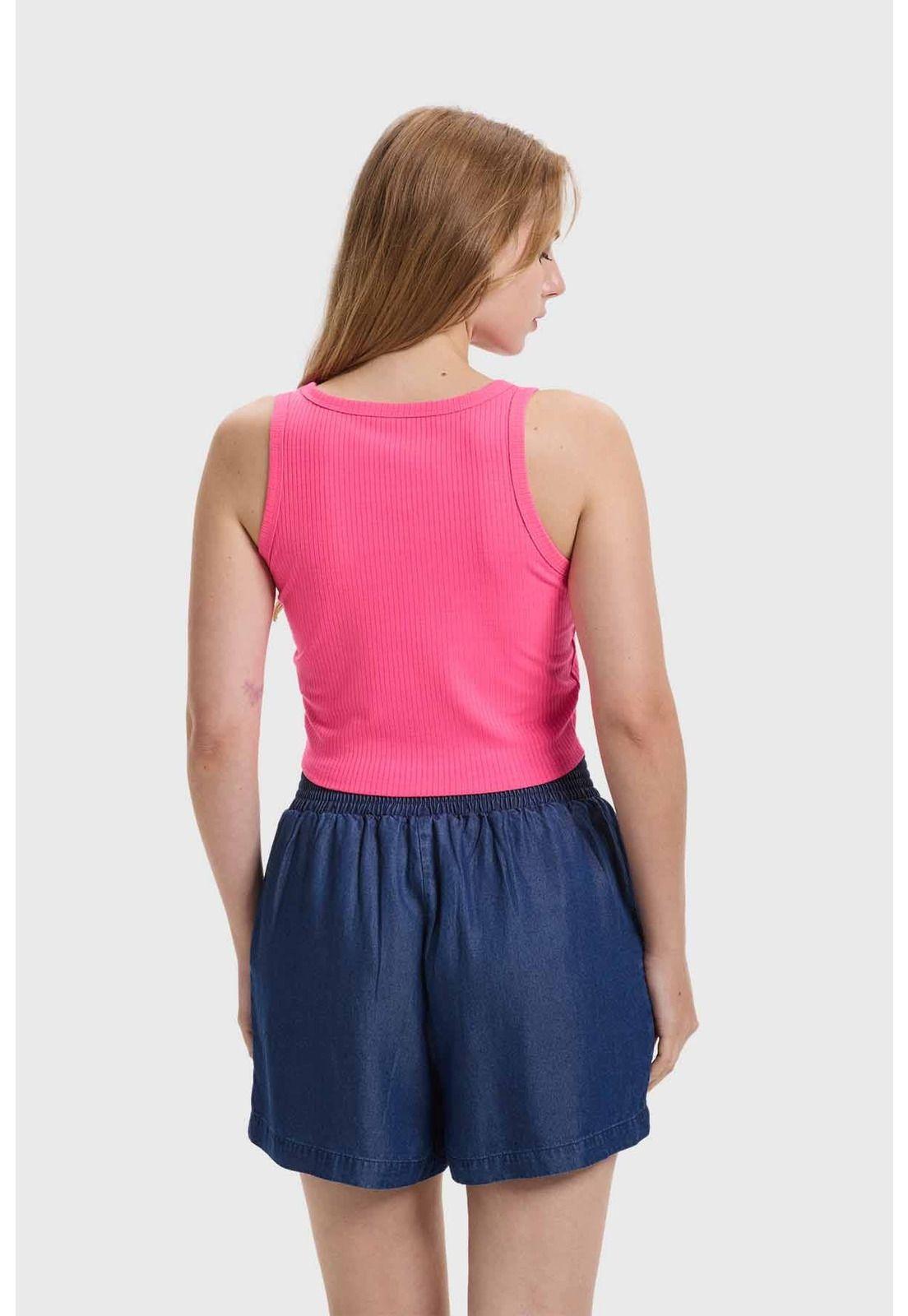 Polera Mujer Sudadera Fucsia Flúor-2