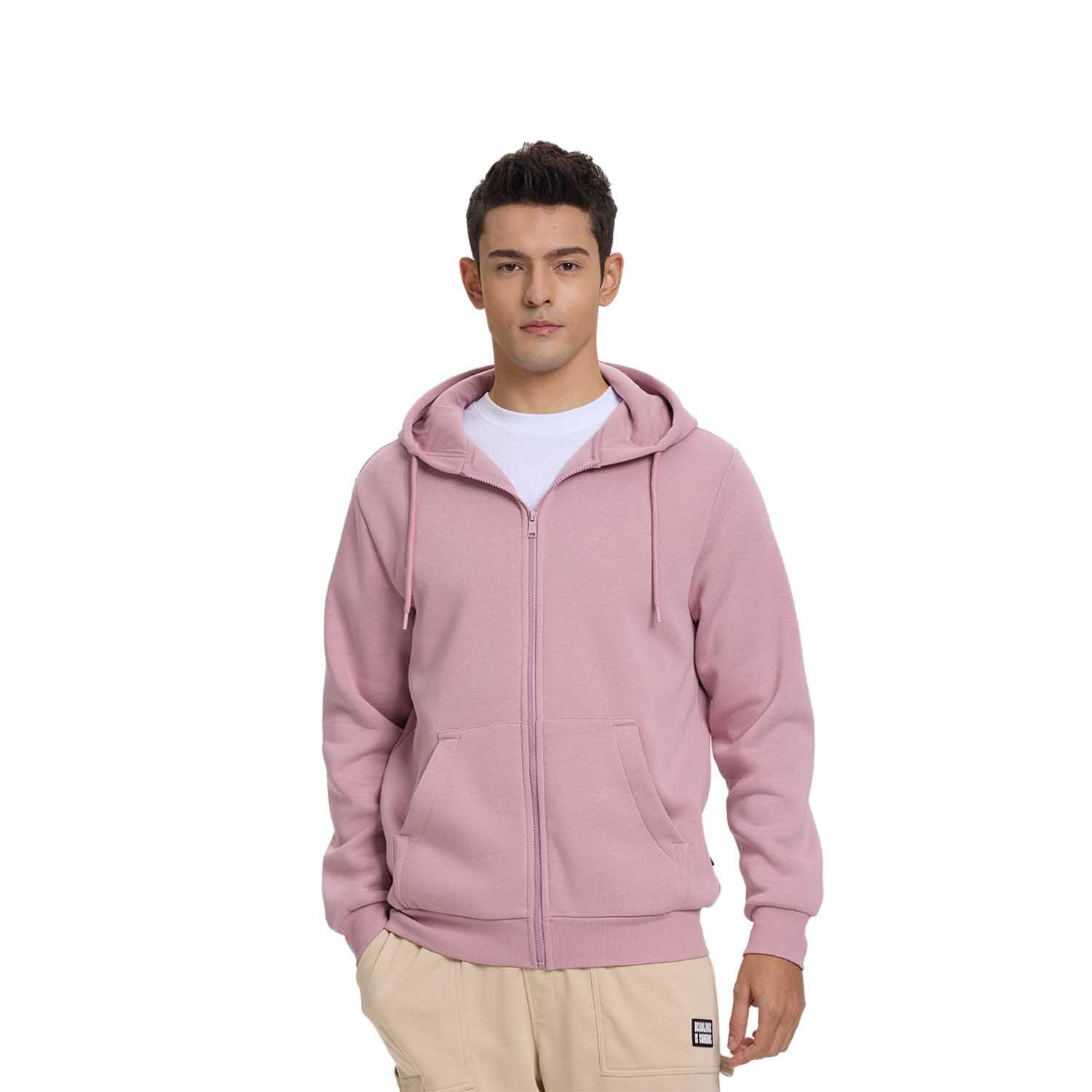 Polerón Hombre Full Zipper Rosado Claro Fashion's Park-0