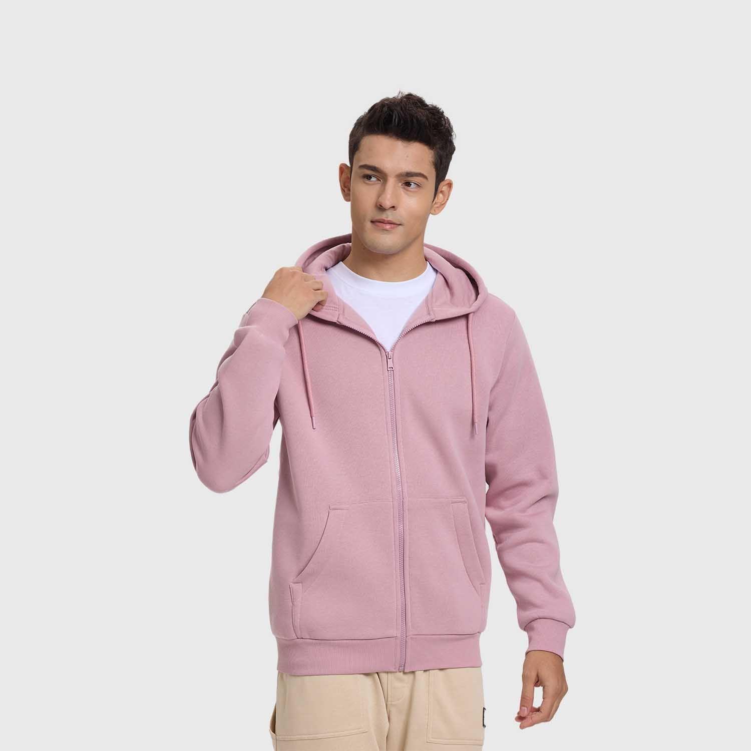 Polerón Hombre Full Zipper Rosado Claro Fashion's Park-1