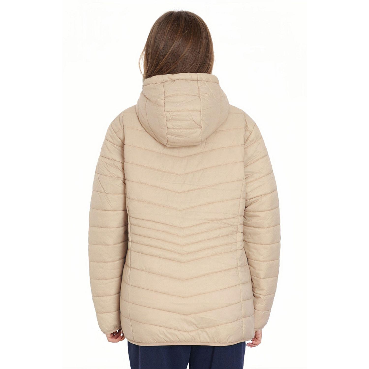 Parka Mujer Con Chiporro Beige-1