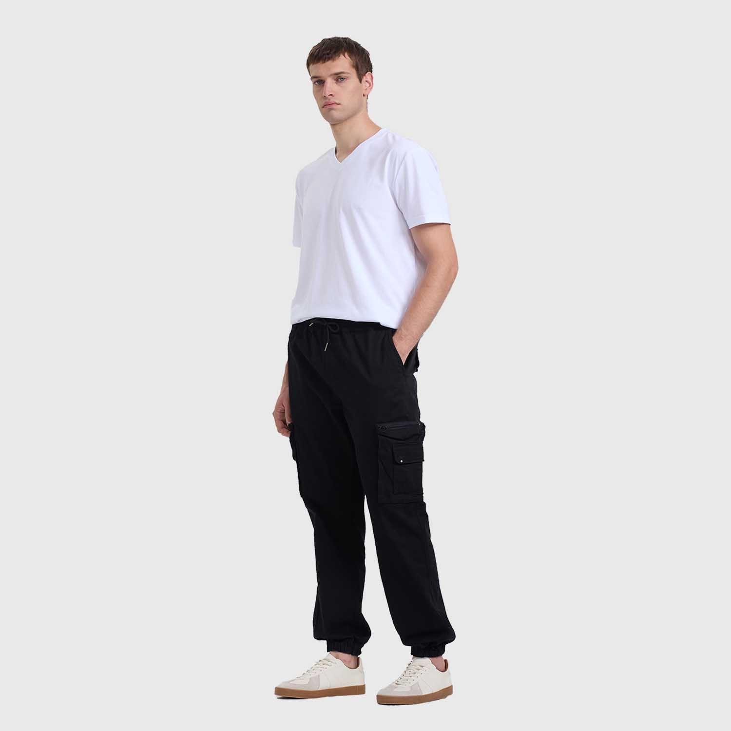 Pantalón Hombre Cargo Negro Fashion's Park-3