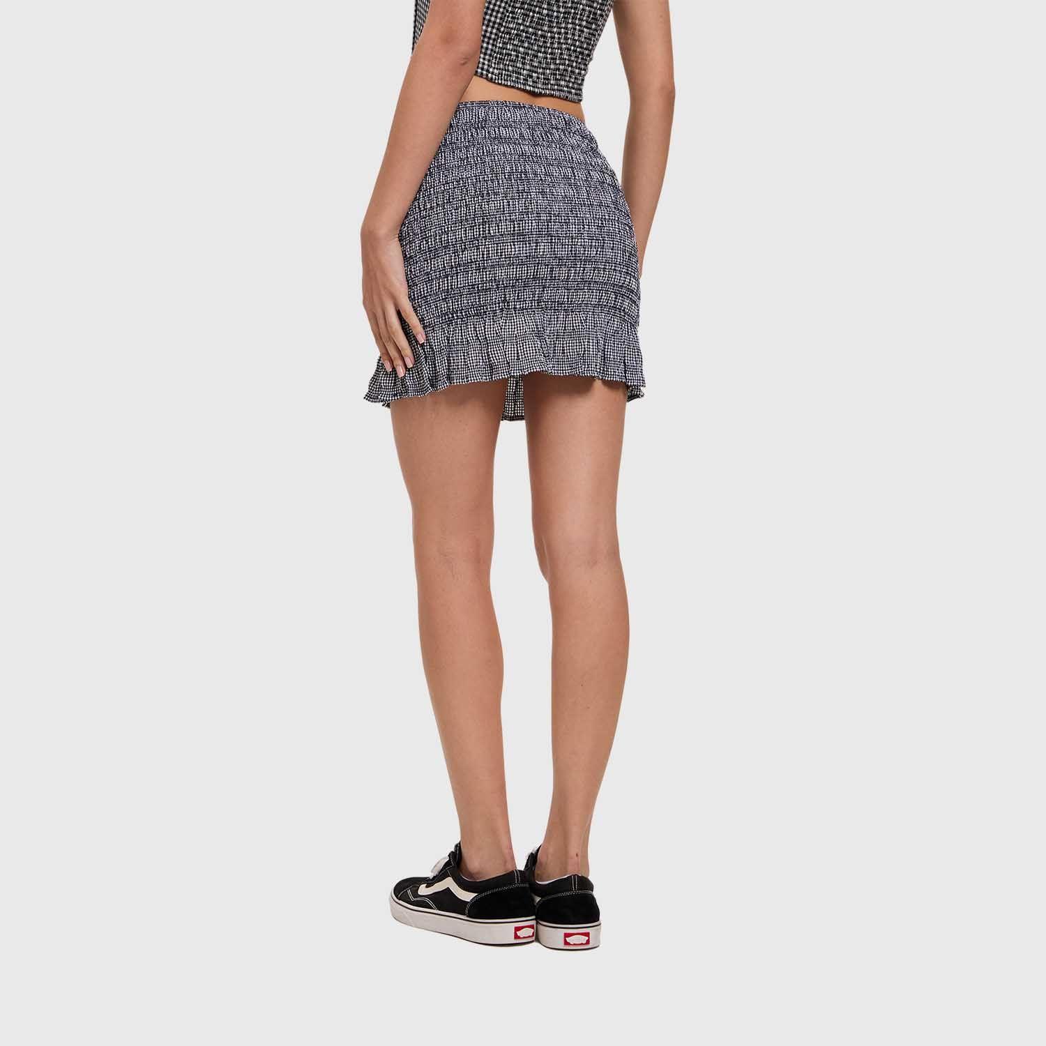 Falda Mujer Panal Vuelos Negro Fashion's Park-2