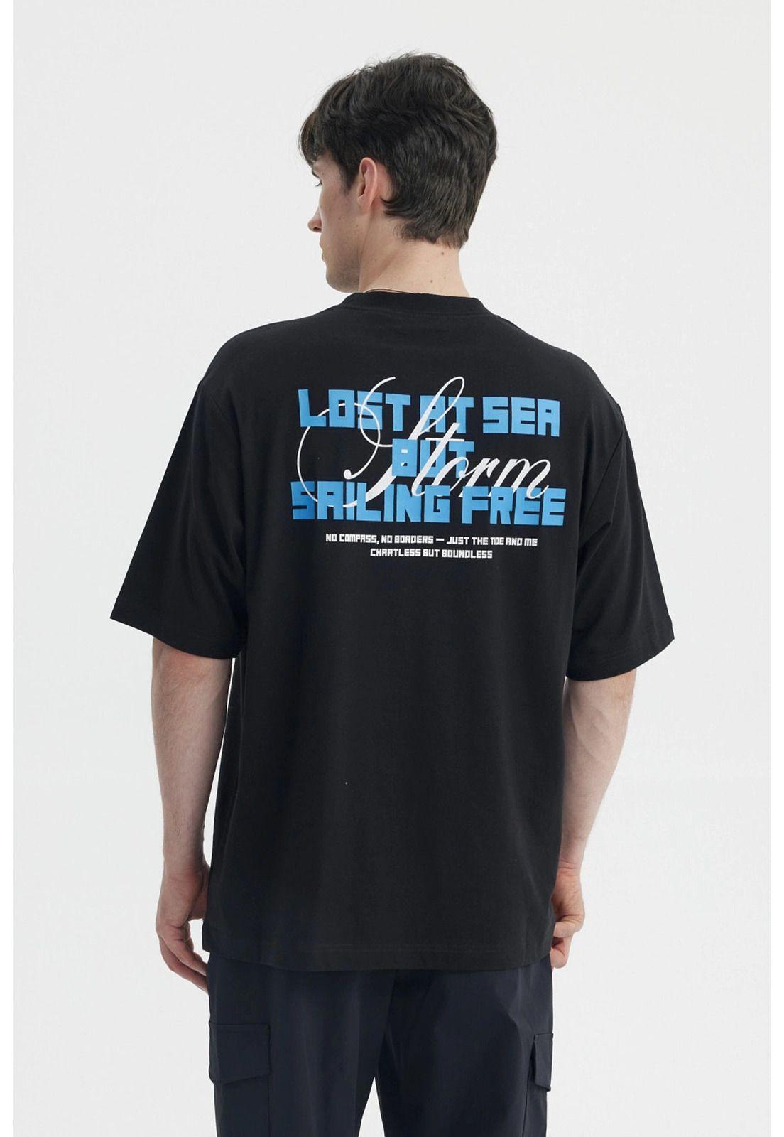 Polera Hombre OVlersize Negro- Vl-1