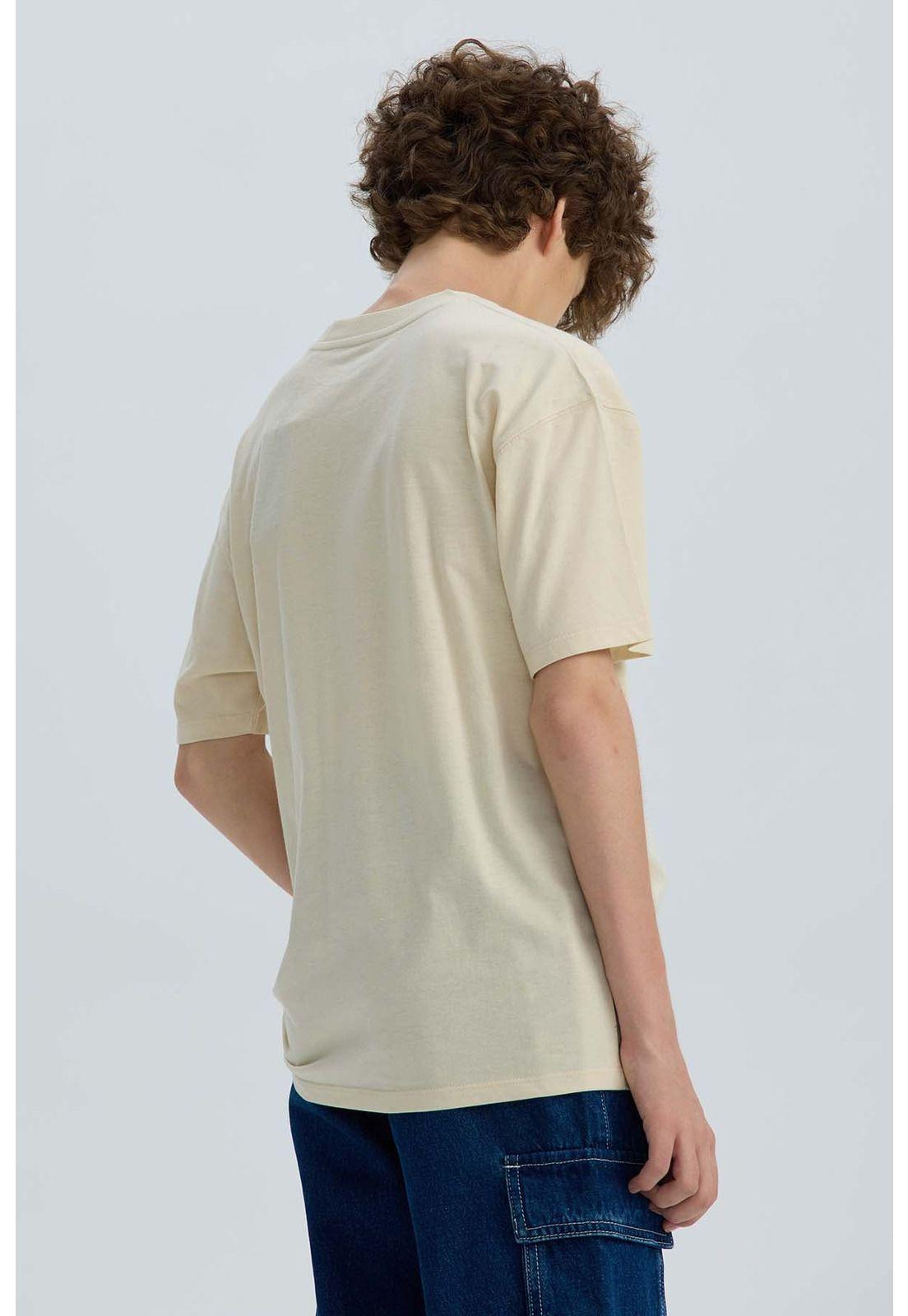 Polera Niño Cuello Bordado Crudo-2