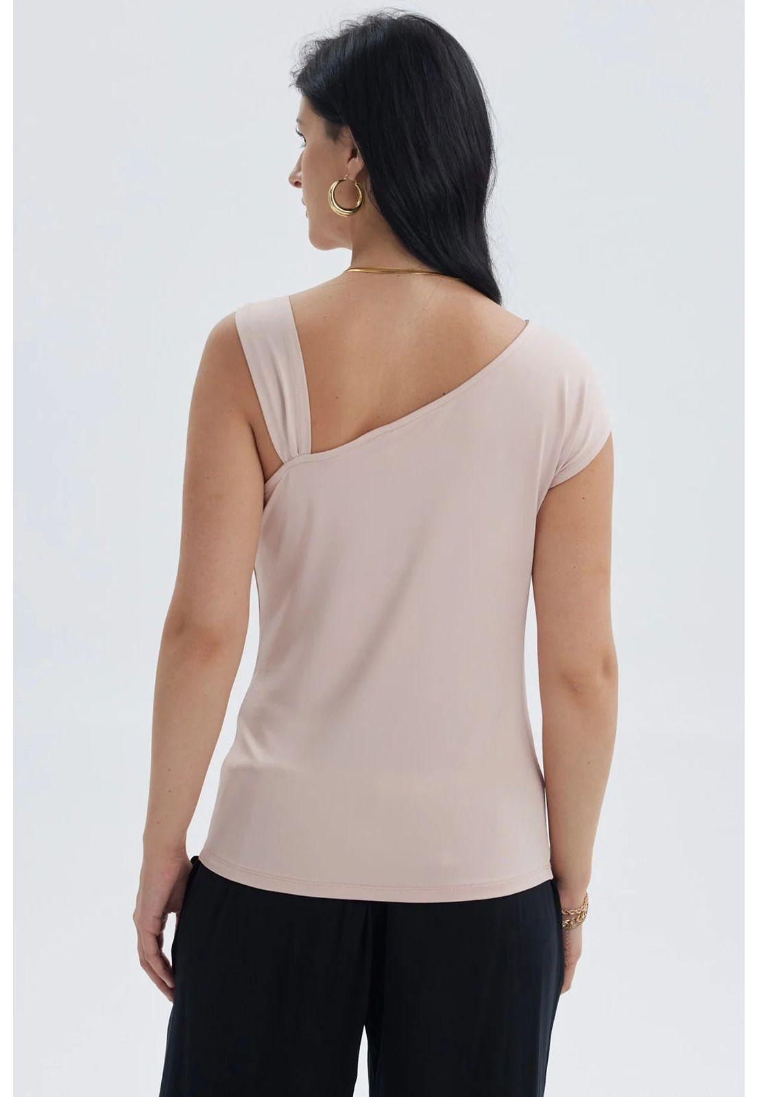 Polera Mujer Escote Asimétrico Palo Rosa-2