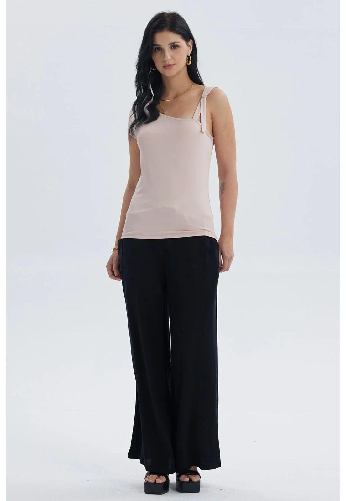 Polera Mujer Escote Asimétrico Palo Rosa-3