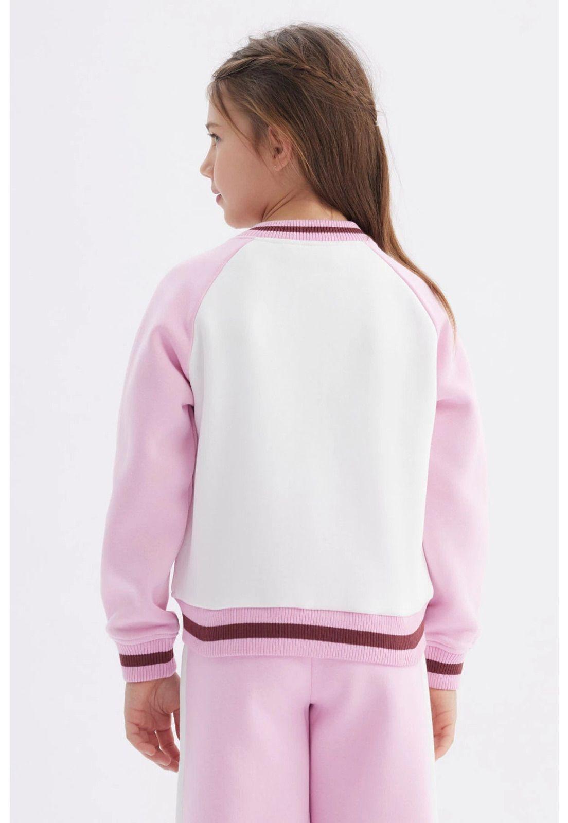 Chaqueta Niña Bomber Rosado-3