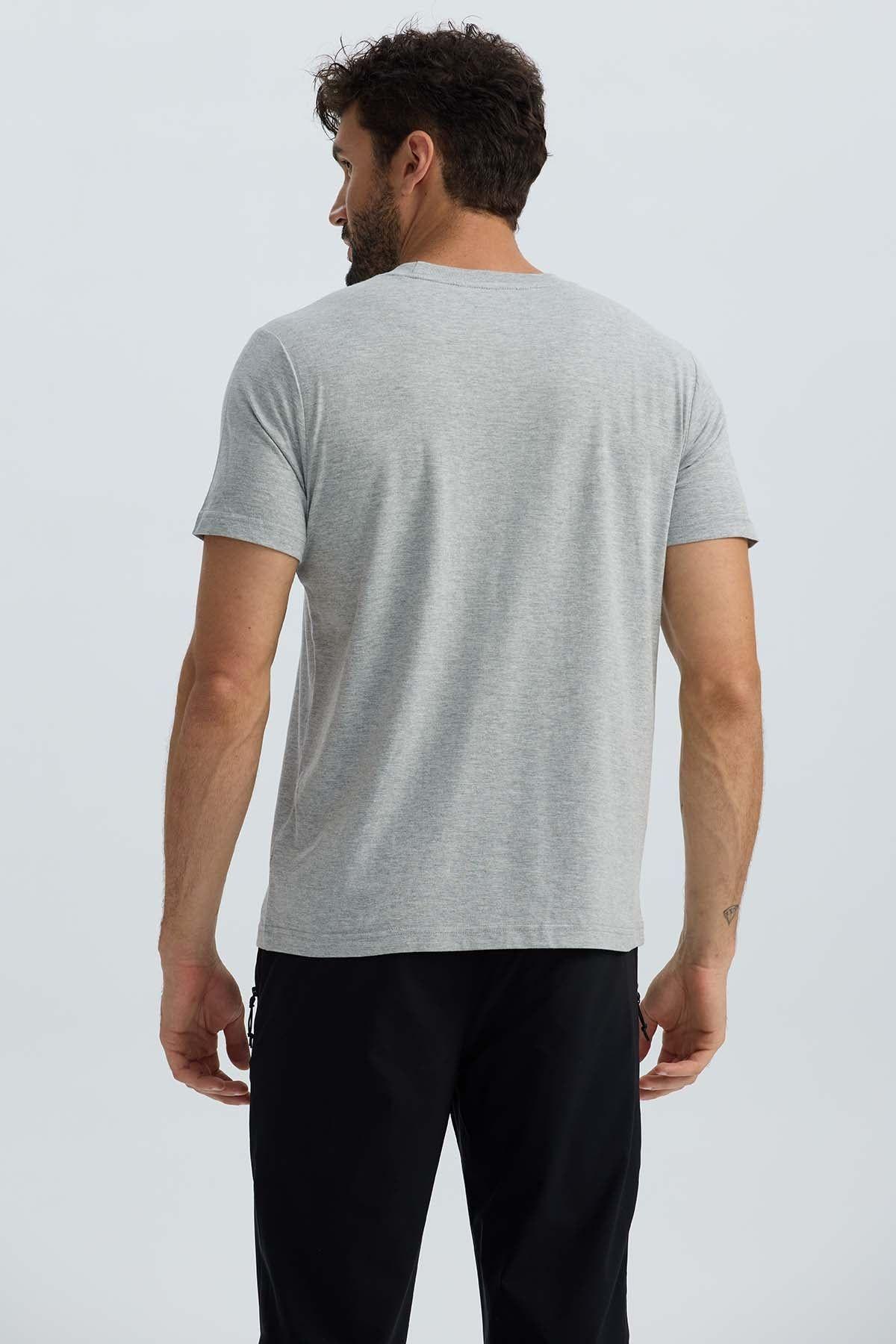 Polera Hombre Básica Con Bolsillo Gris Melange-3