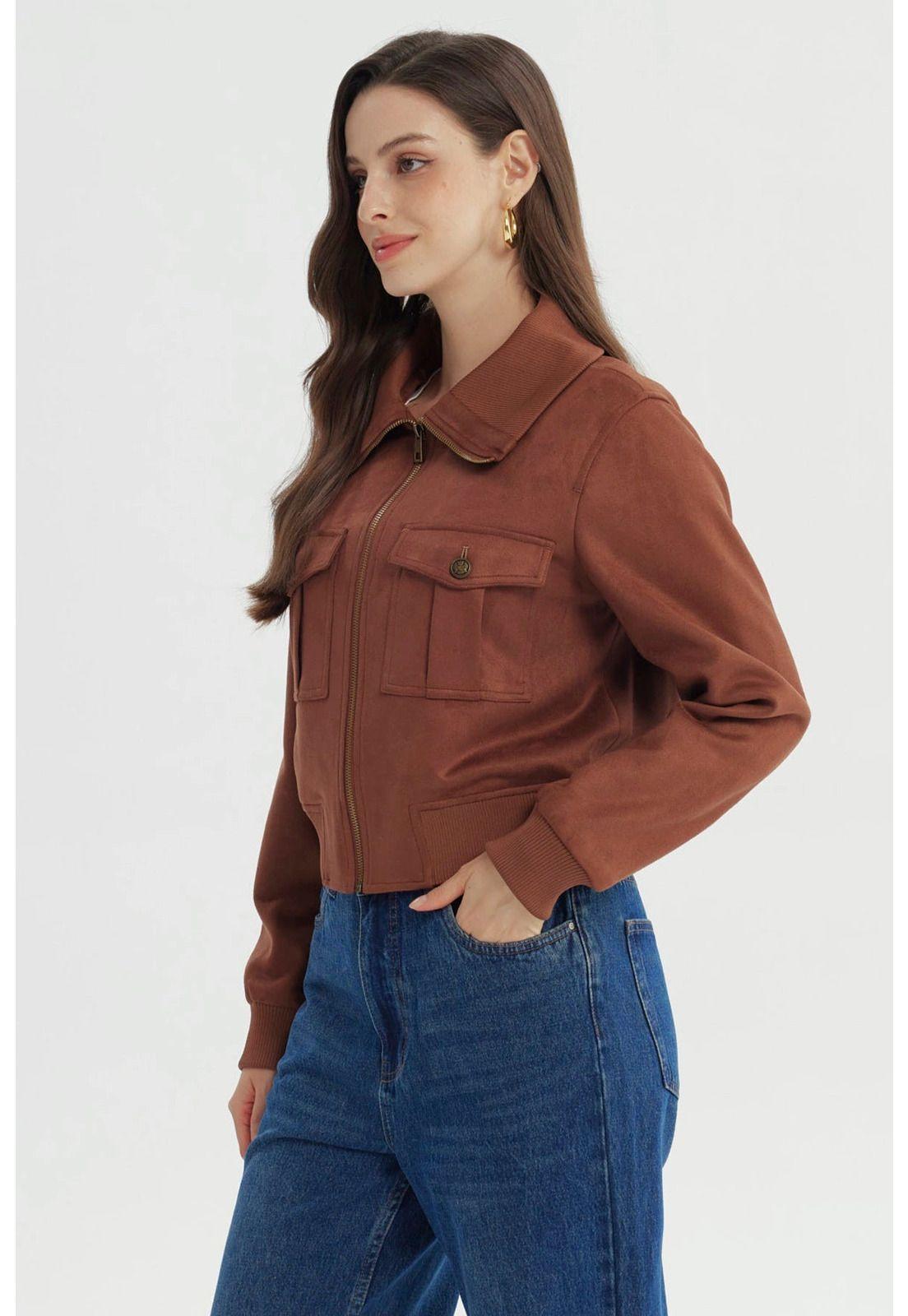 Chaqueta Mujer Slim Camel - ll-1
