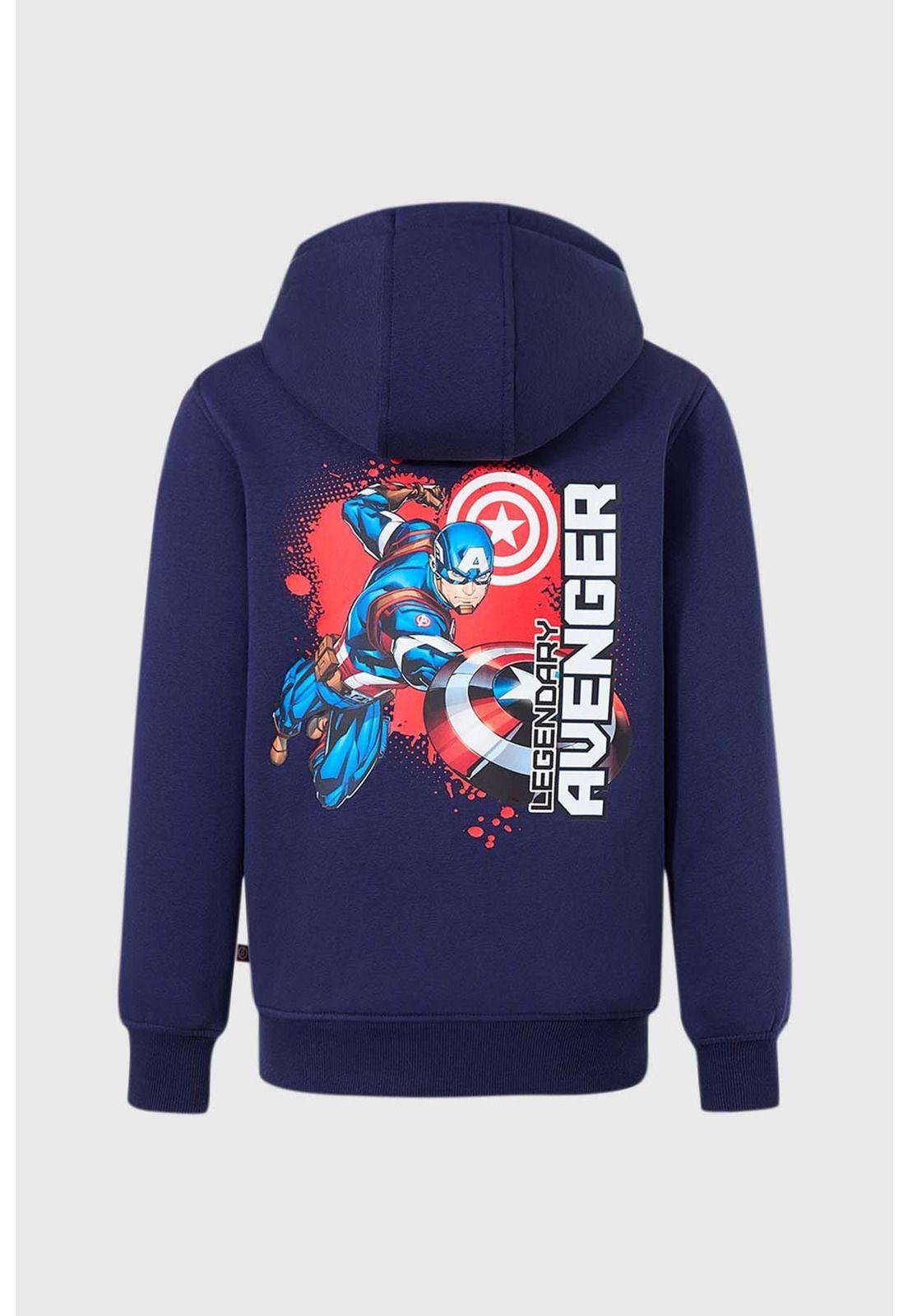 Polerón Niño Capitán América Azul-1