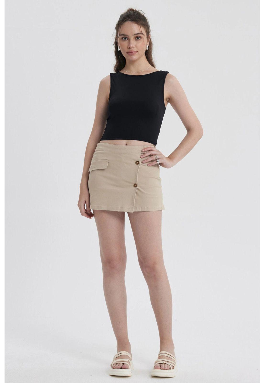 Polera Mujer Con Bote Abertura Negro-3