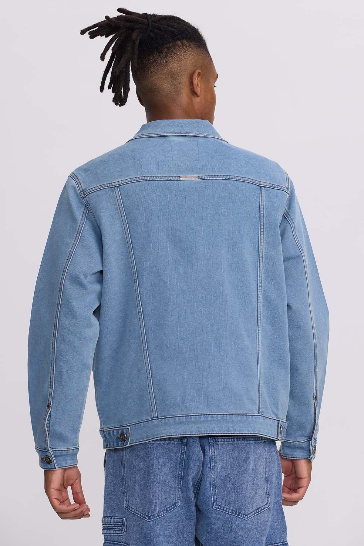 Chaqueta Hombre Denim Clásico Azul Retro-2