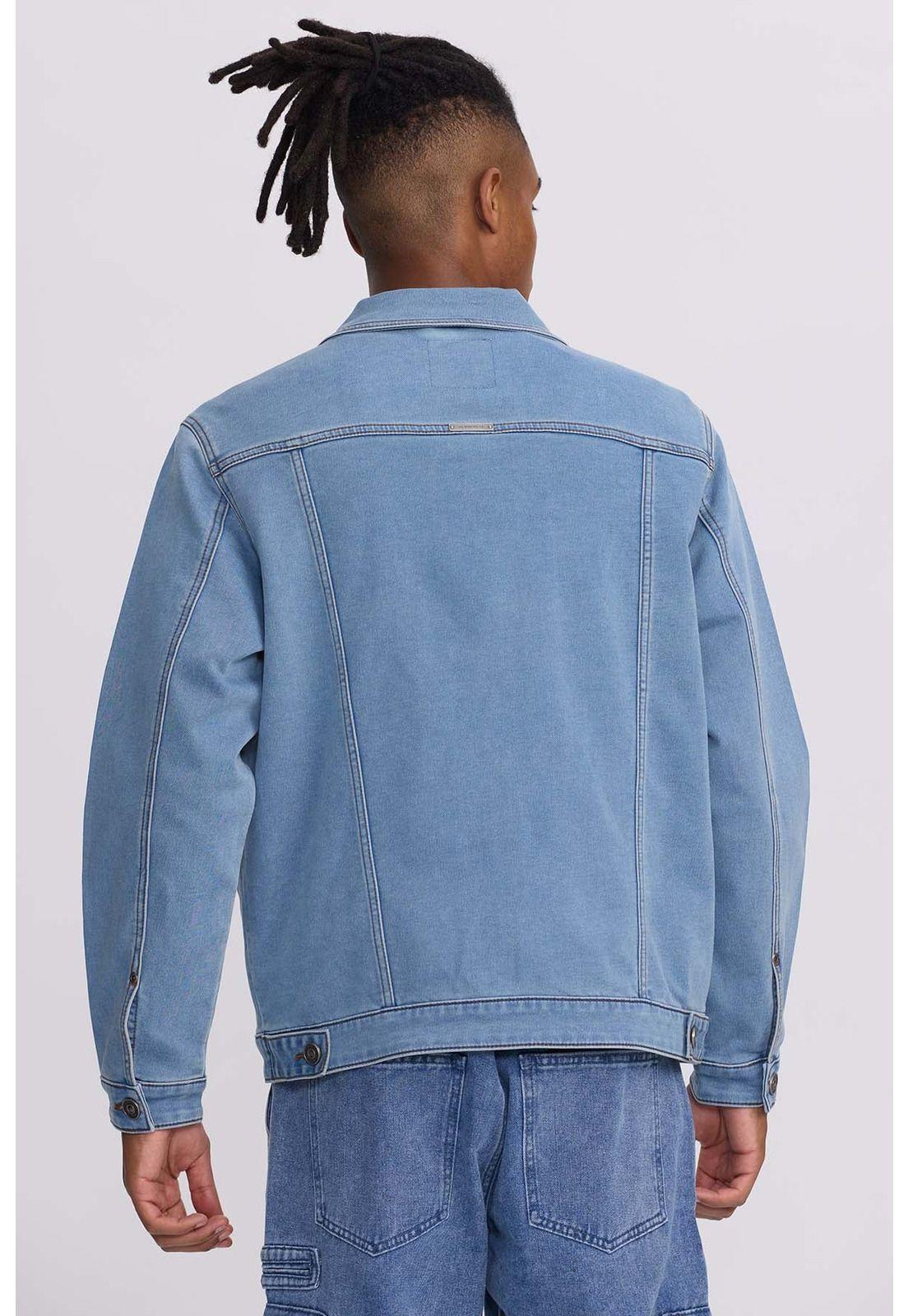 Chaqueta Hombre Denim Clásico Azul Retro-2