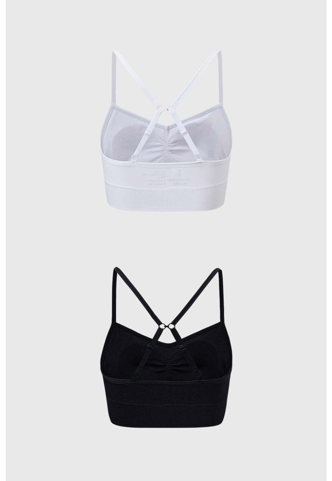 Sostén Mujer Bipack Peto Liso Blanco-1