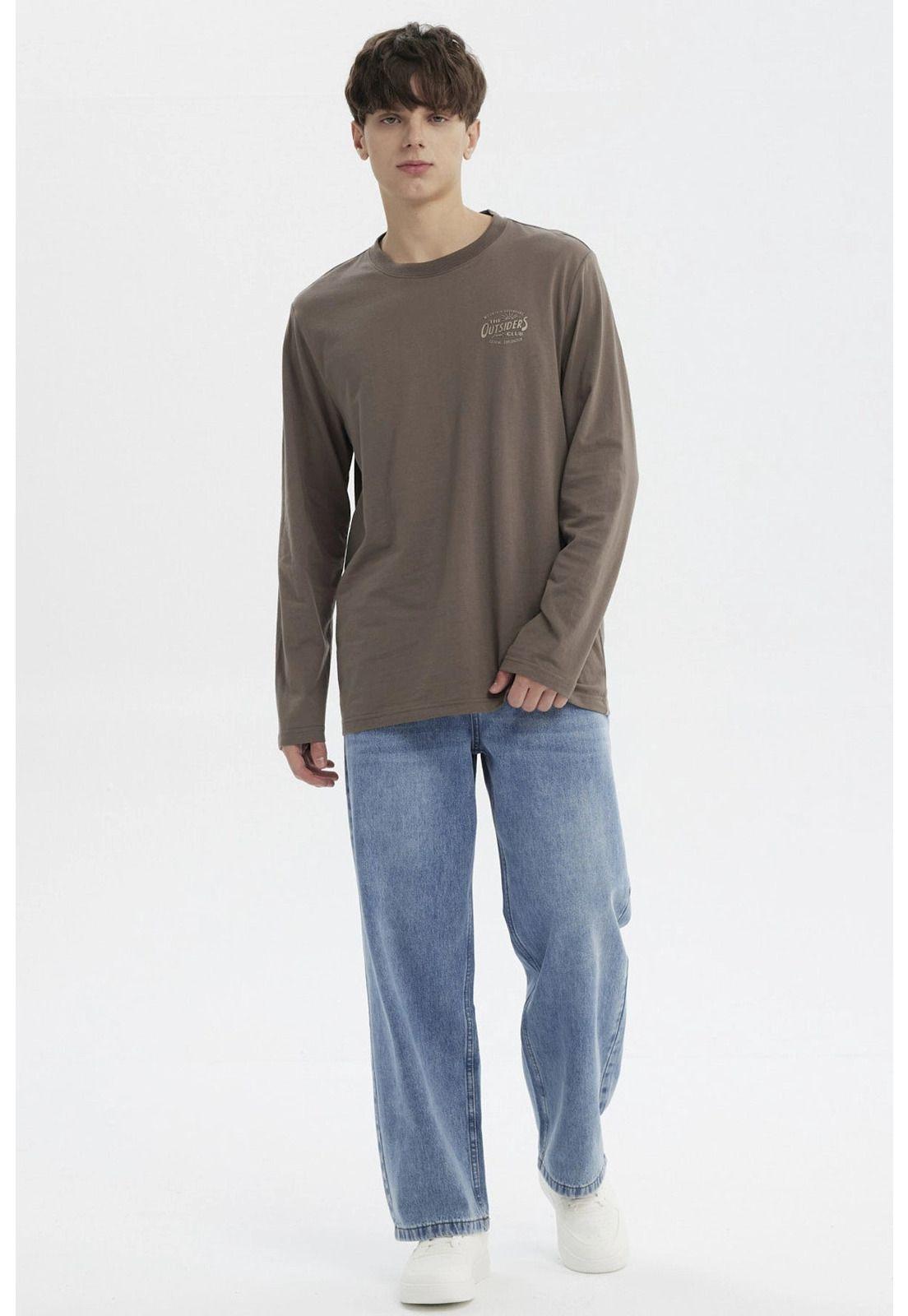 Polera Hombre Slim Marron-3