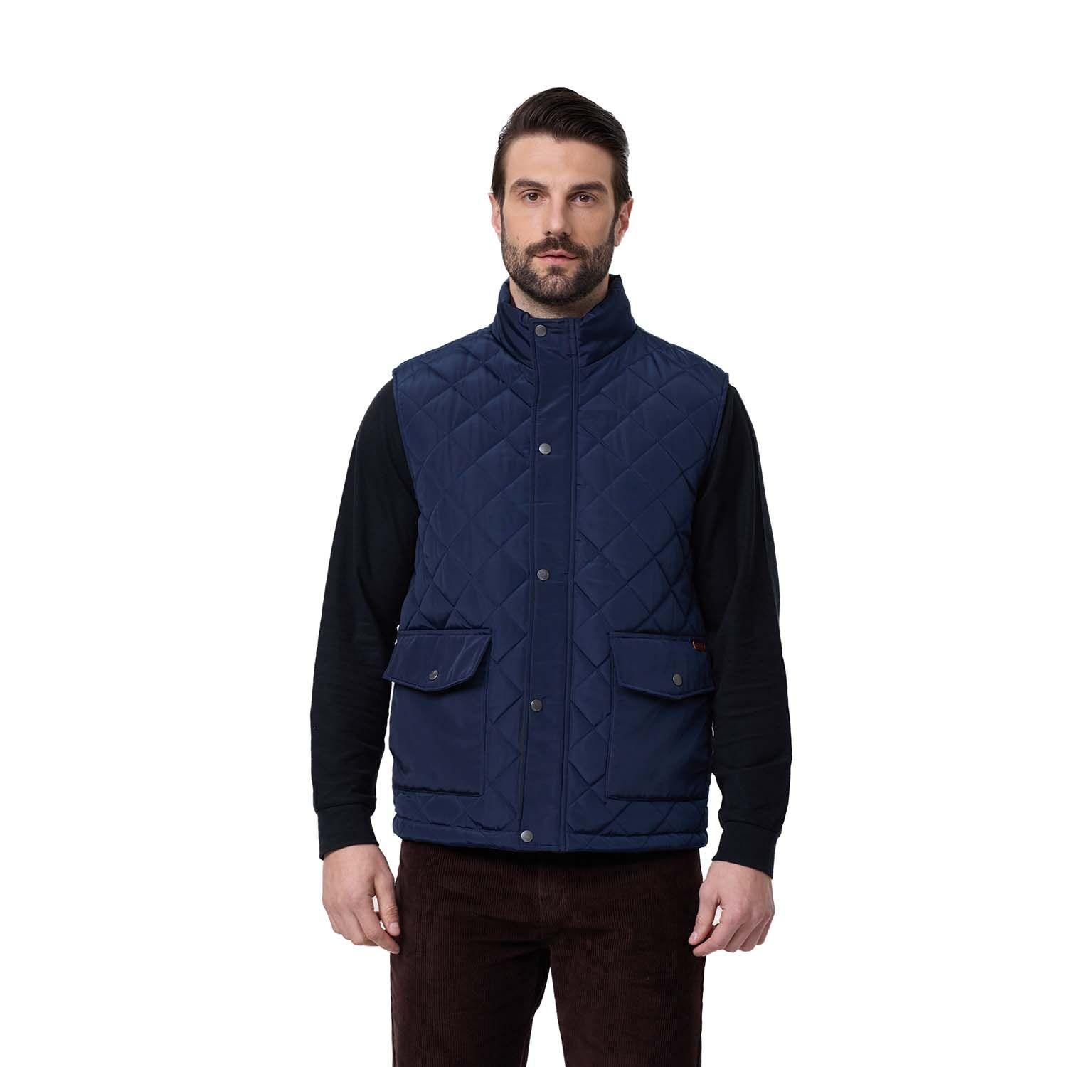 Parka Hombre Rombos Azul Marino-0