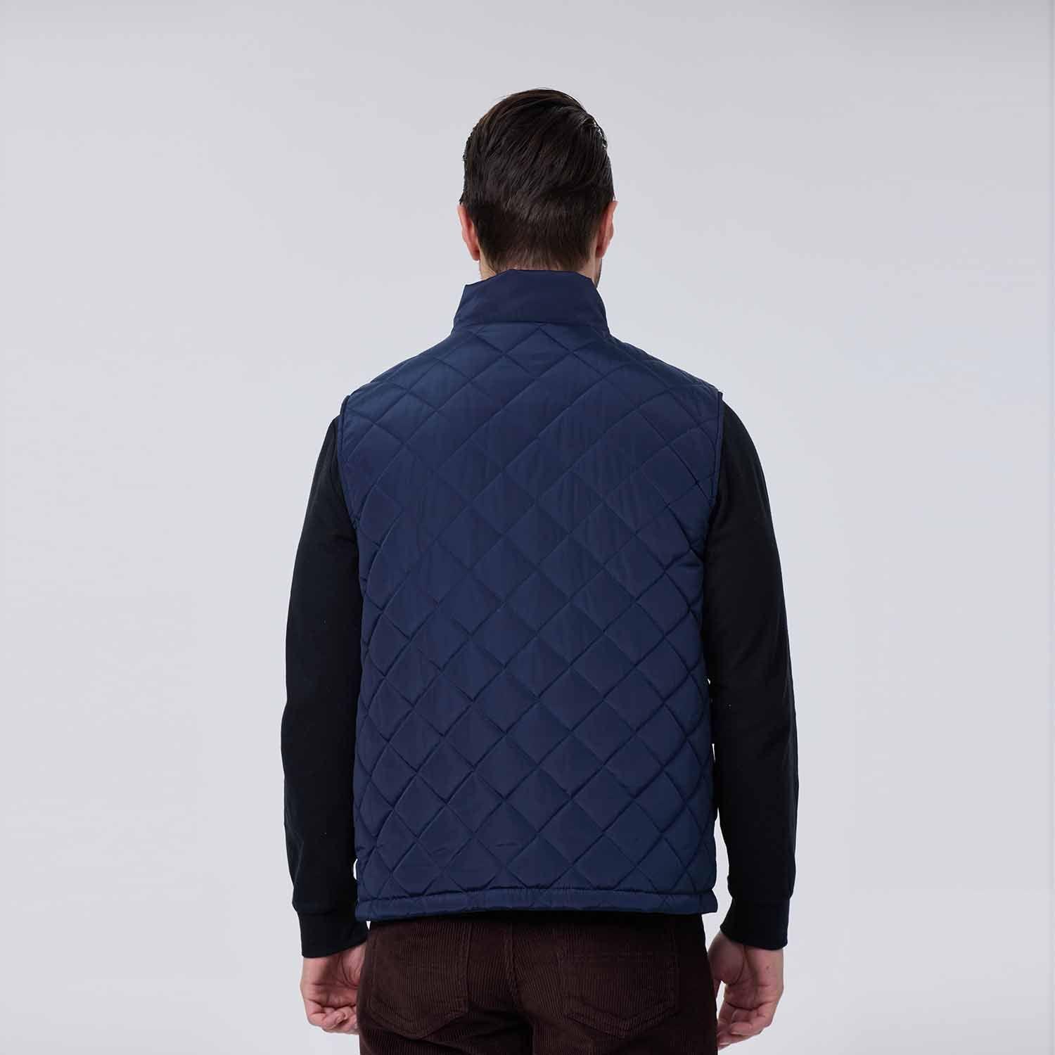 Parka Hombre Rombos Azul Marino-2