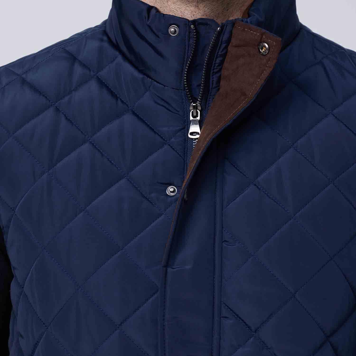 Parka Hombre Rombos Azul Marino-3