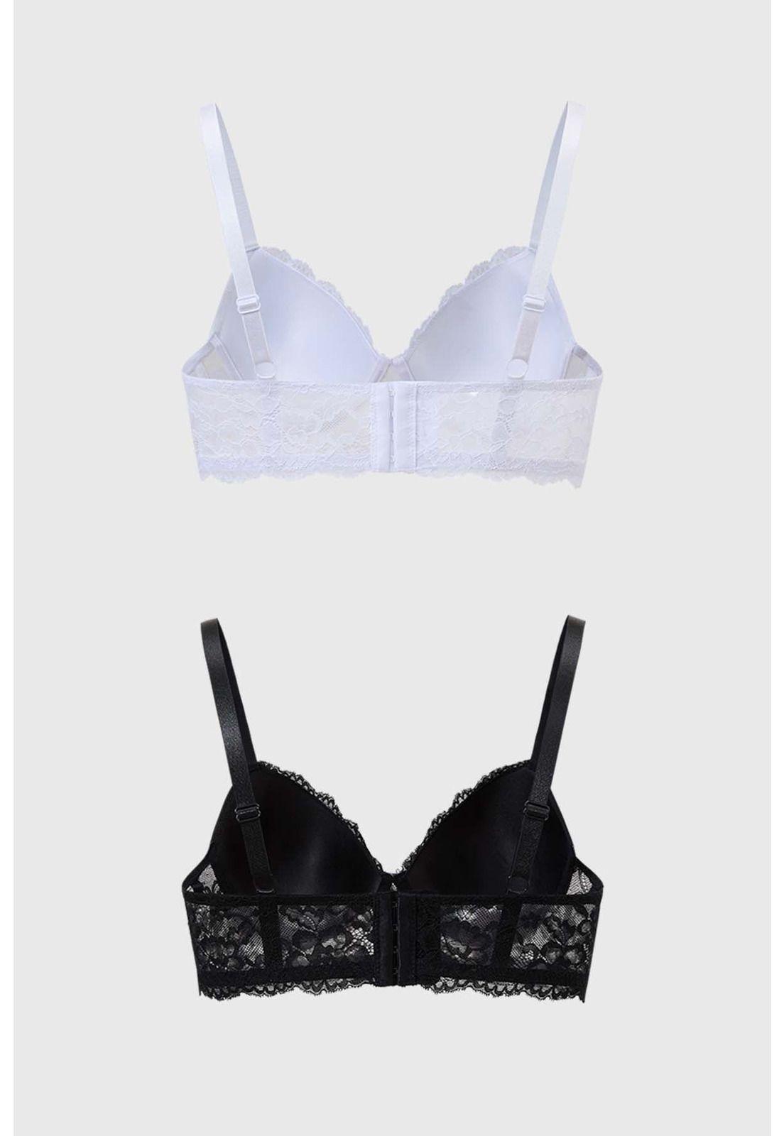 Sostén Mujer Bipack Encaje Negro-1