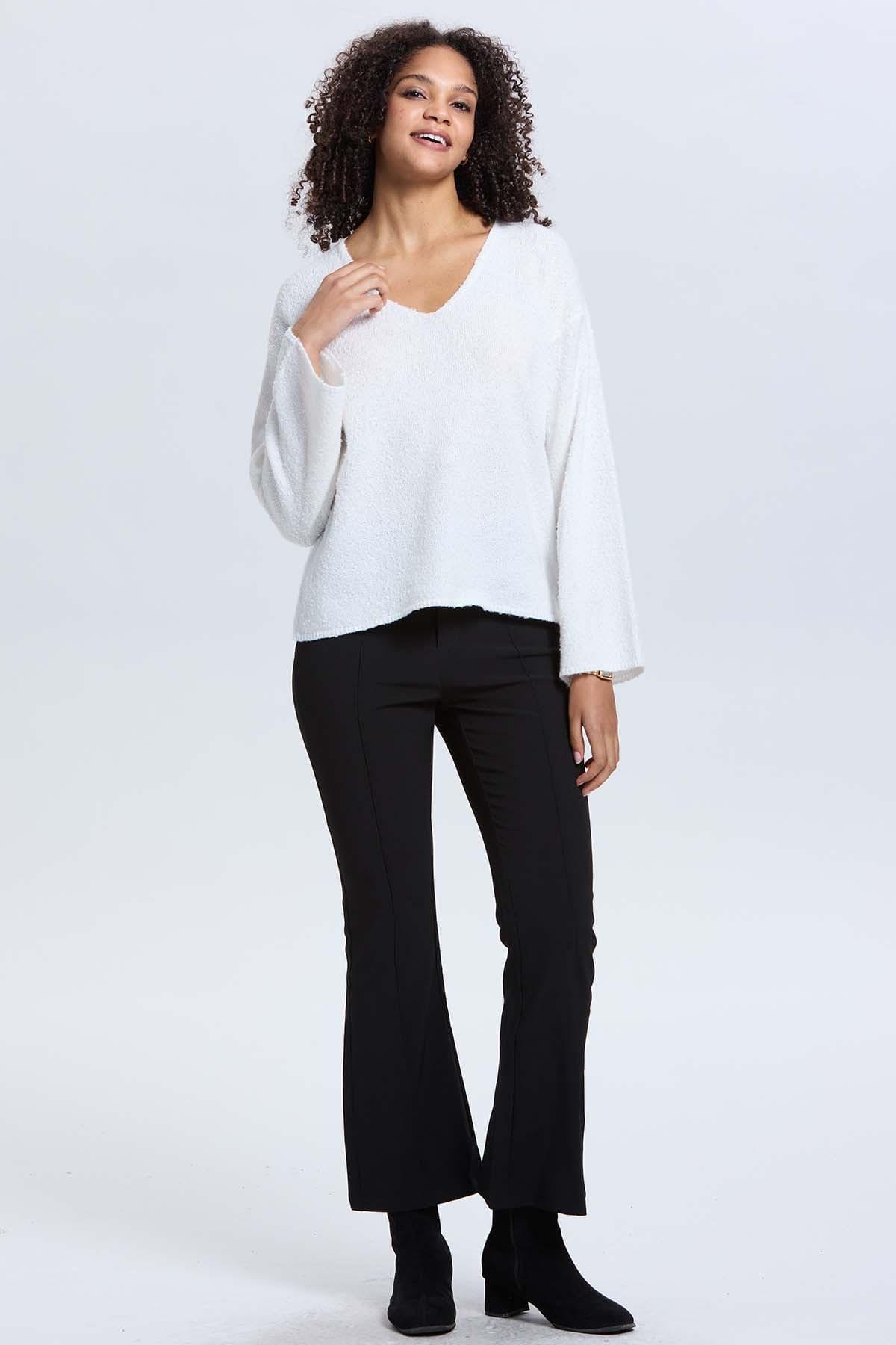 Sweater Mujer Manga Ancha Crudo-3