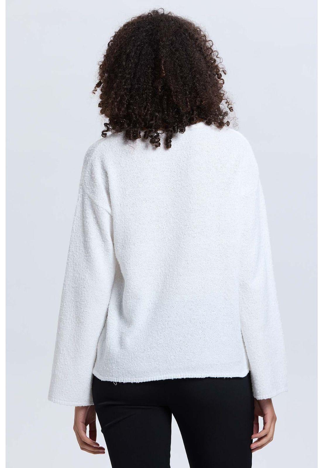 Sweater Mujer Manga Ancha Crudo-2